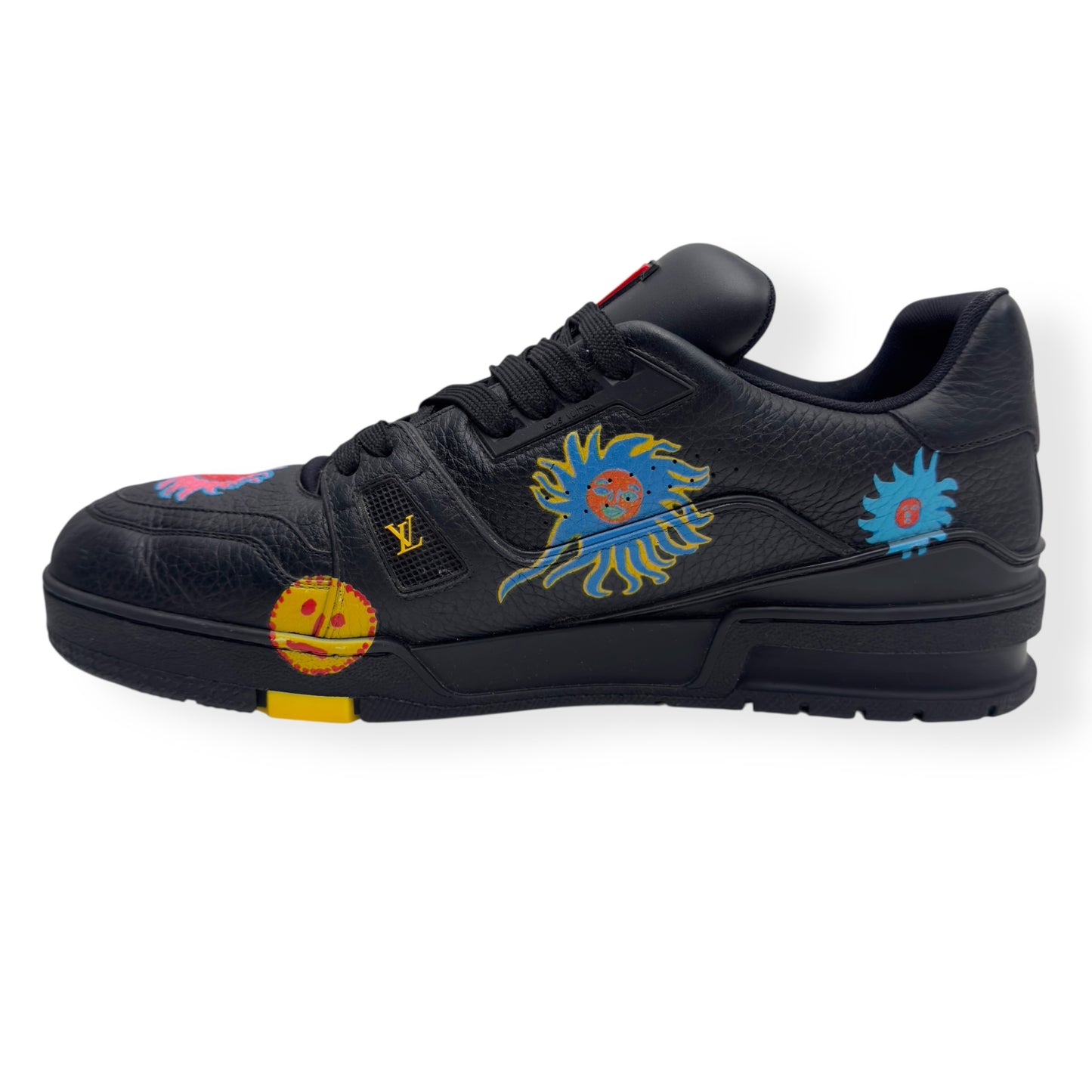 LOUIS VUITTON X YAYOI KUSAMA LV TRAINER BLACK UK10