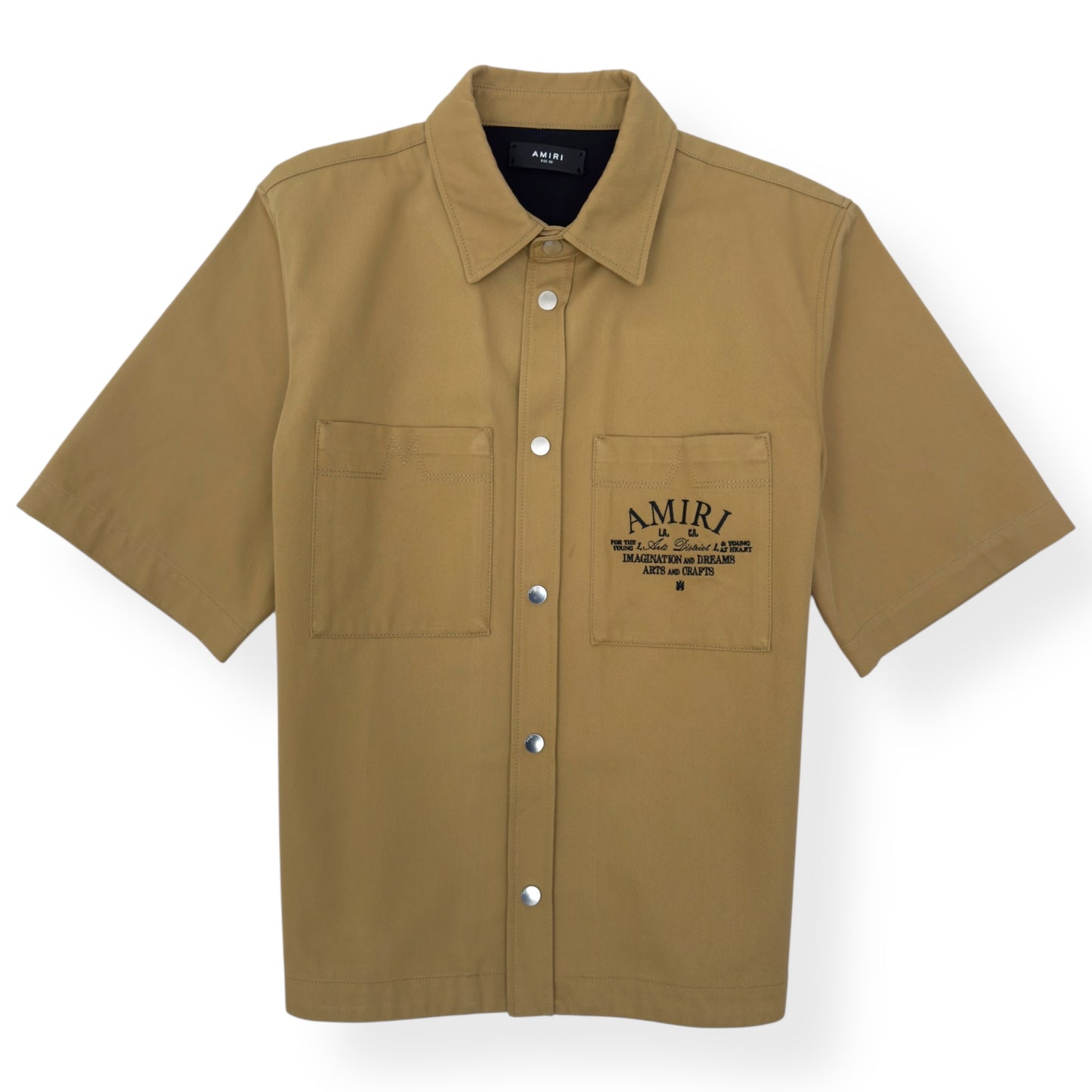 AMIRI ARTS DISTRICT CAMP SHIRT SEPIA TINT 50 / M