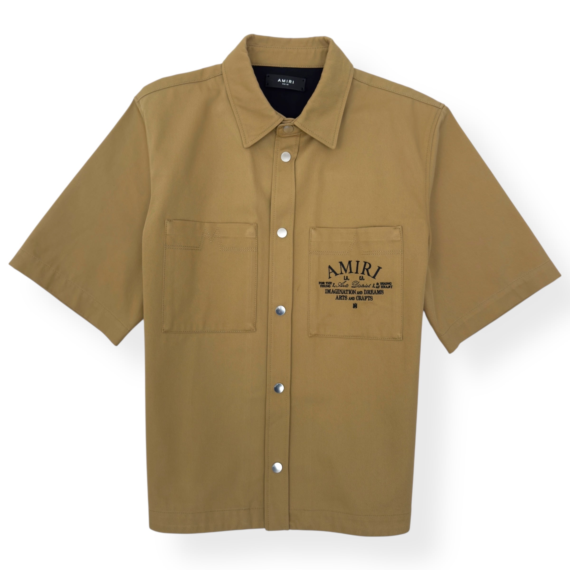 AMIRI ARTS DISTRICT CAMP SHIRT SEPIA TINT 50 / M
