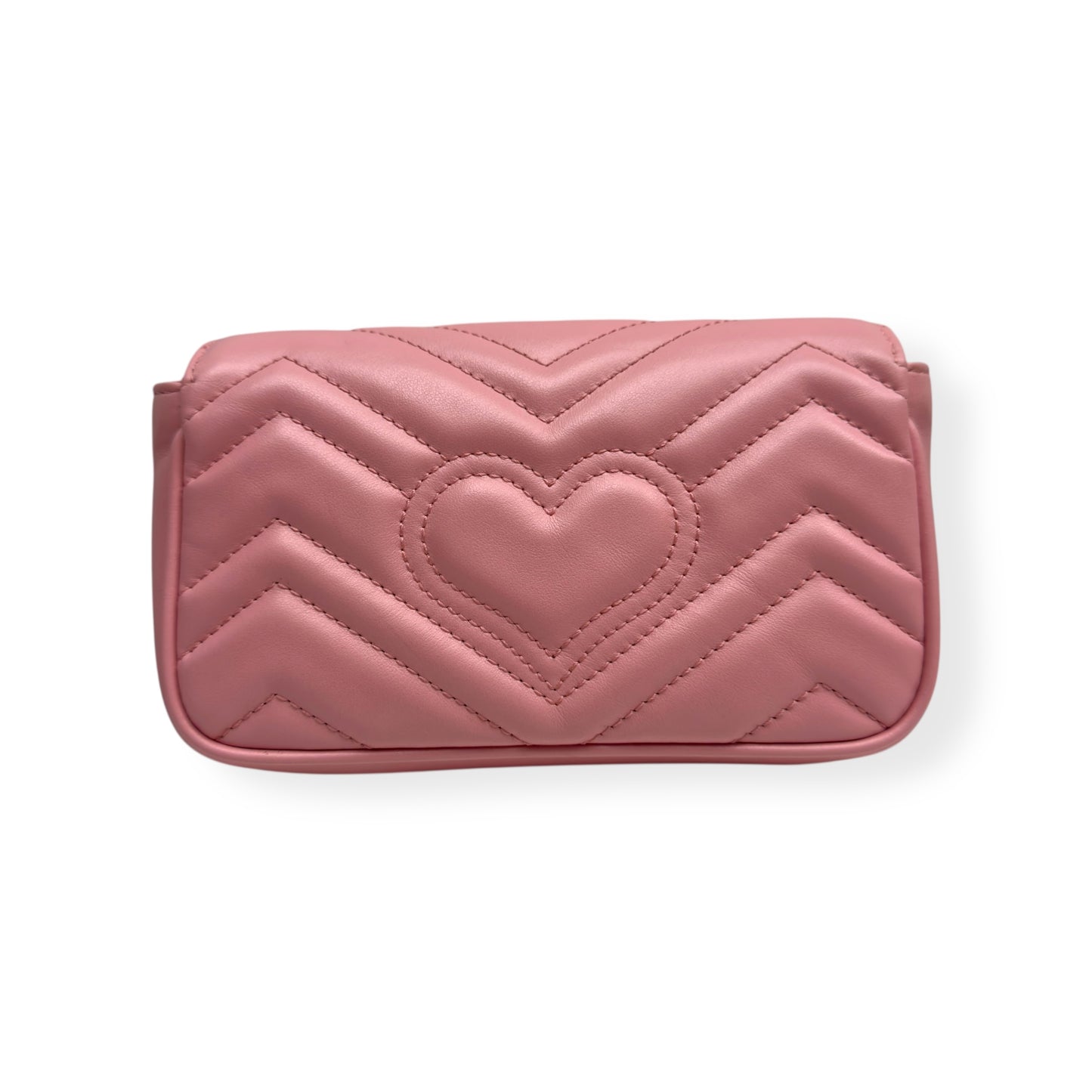 GUCCI MARMONT LEATHER SHOULDER BAG PINK MINI