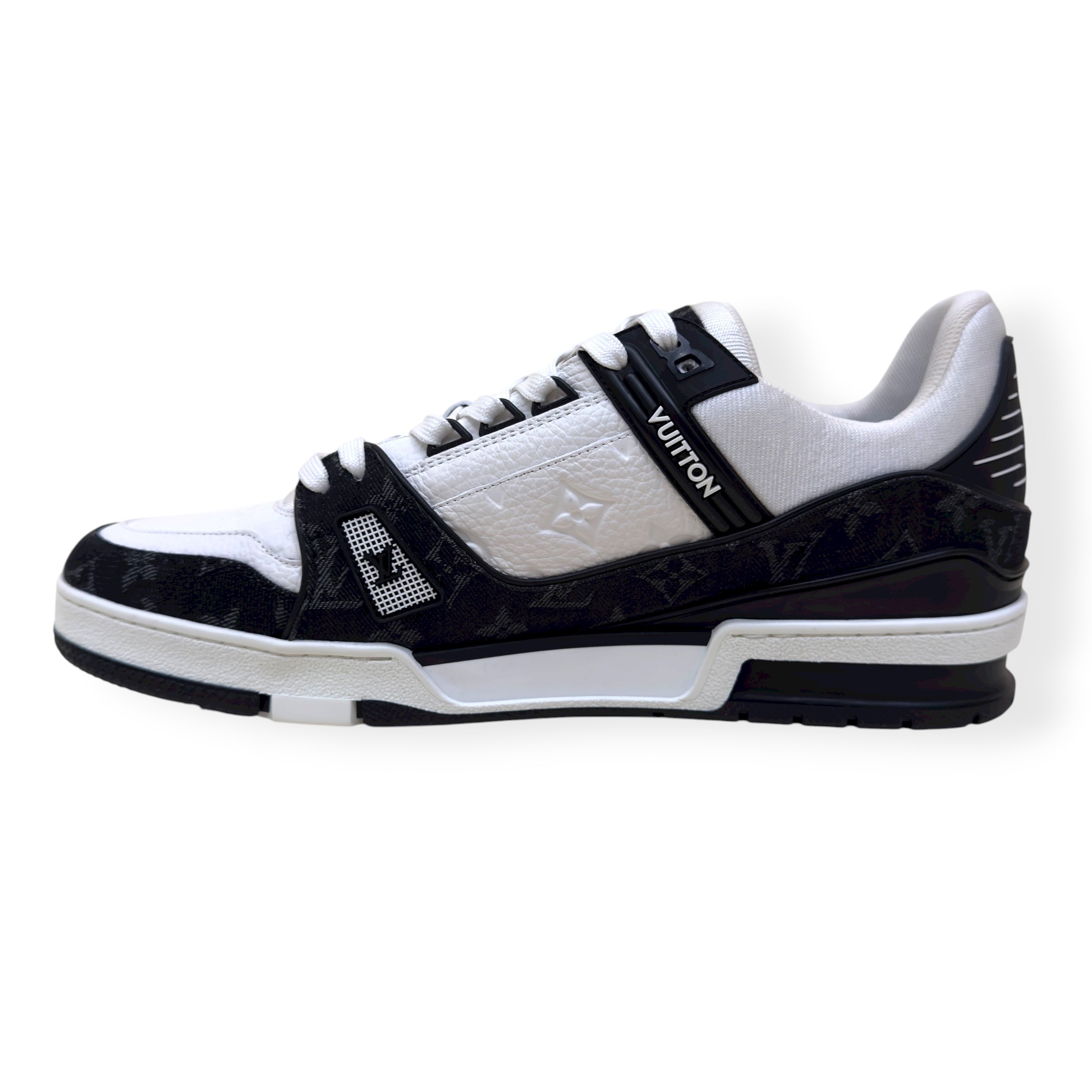 LOUIS VUITTON DENIM LV TRAINER LUXURY BLACK UK11