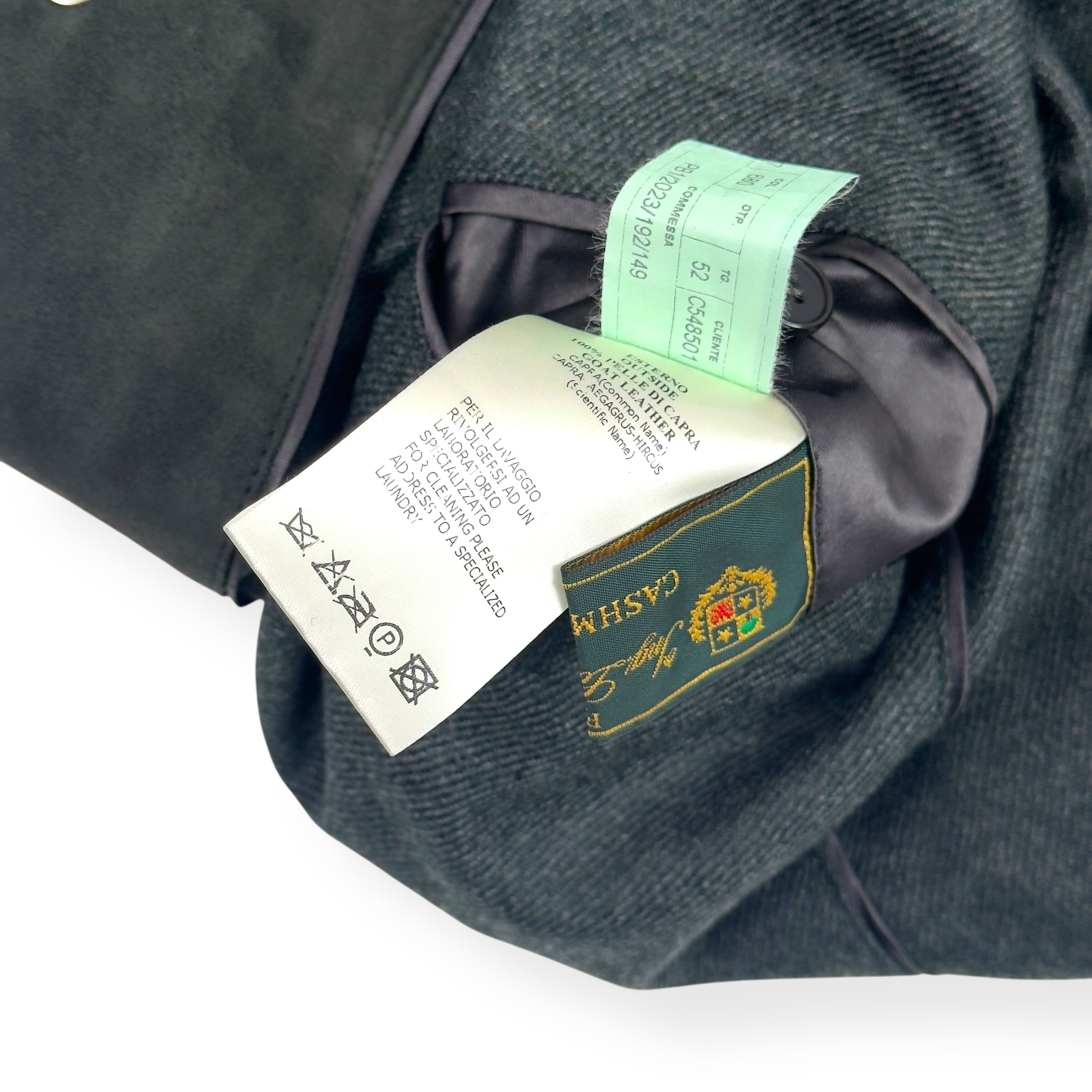 THOM SWEENEY SUEDE FIELD JACKET DARK GREEN 52 / L