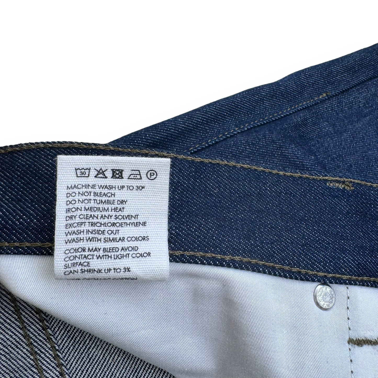 JACQUEMUS ‘LE PAPIER’ STRAIGHT LEG DENIM JEANS NAVY 34”