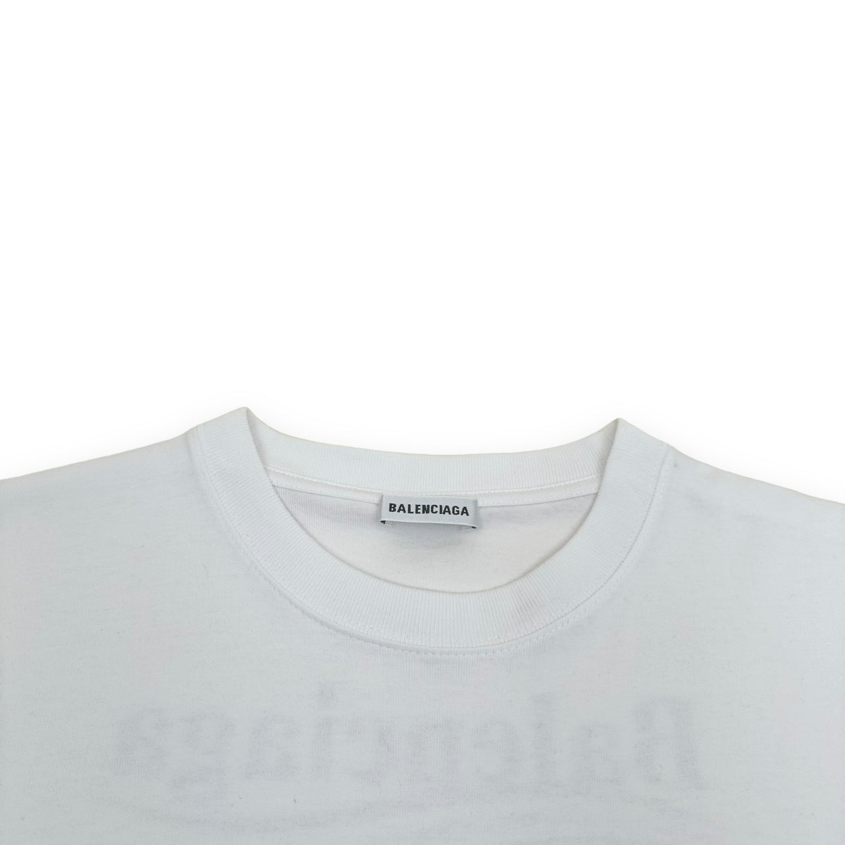 BALENCIAGA POLITICAL LOGO T-SHIRT WHITE L