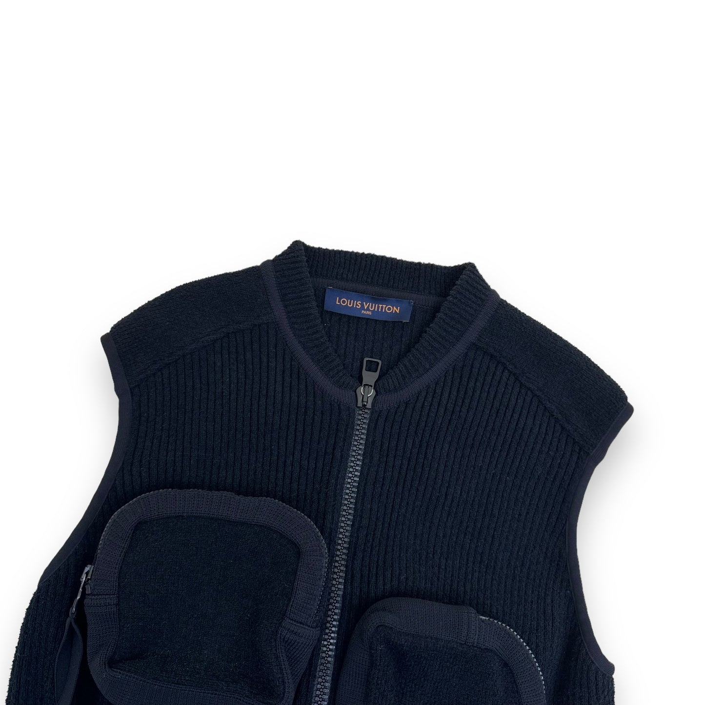 LOUIS VUITTON X VIRGIL ABLOH MULTI POCKET 3D GILET VEST JACKET BLACK L