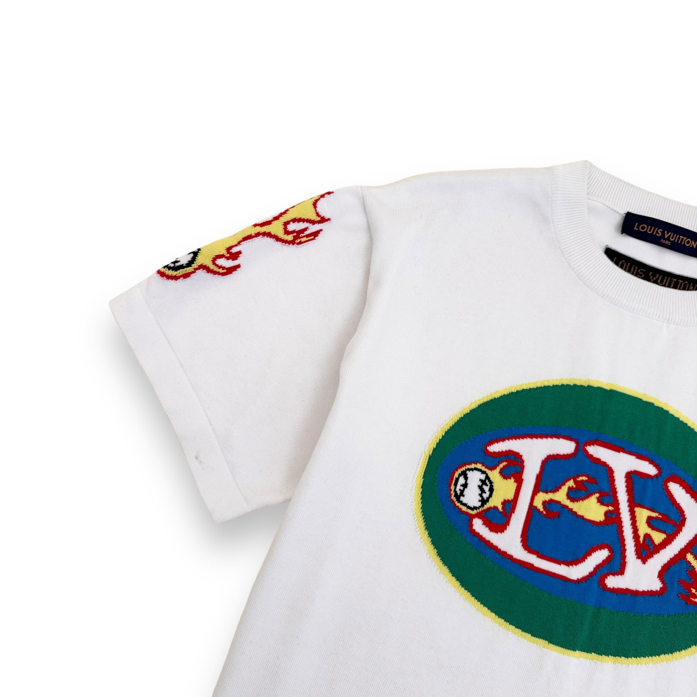 LOUIS VUITTON 2023 GRAPHIC CREW NECK T-SHIRT WHITE L