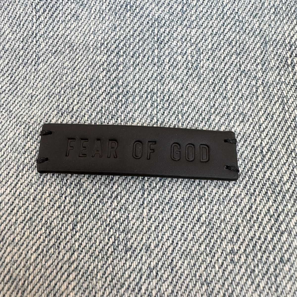 FEAR OF GOD ZIP-UP DENIM JACKET BLUE L