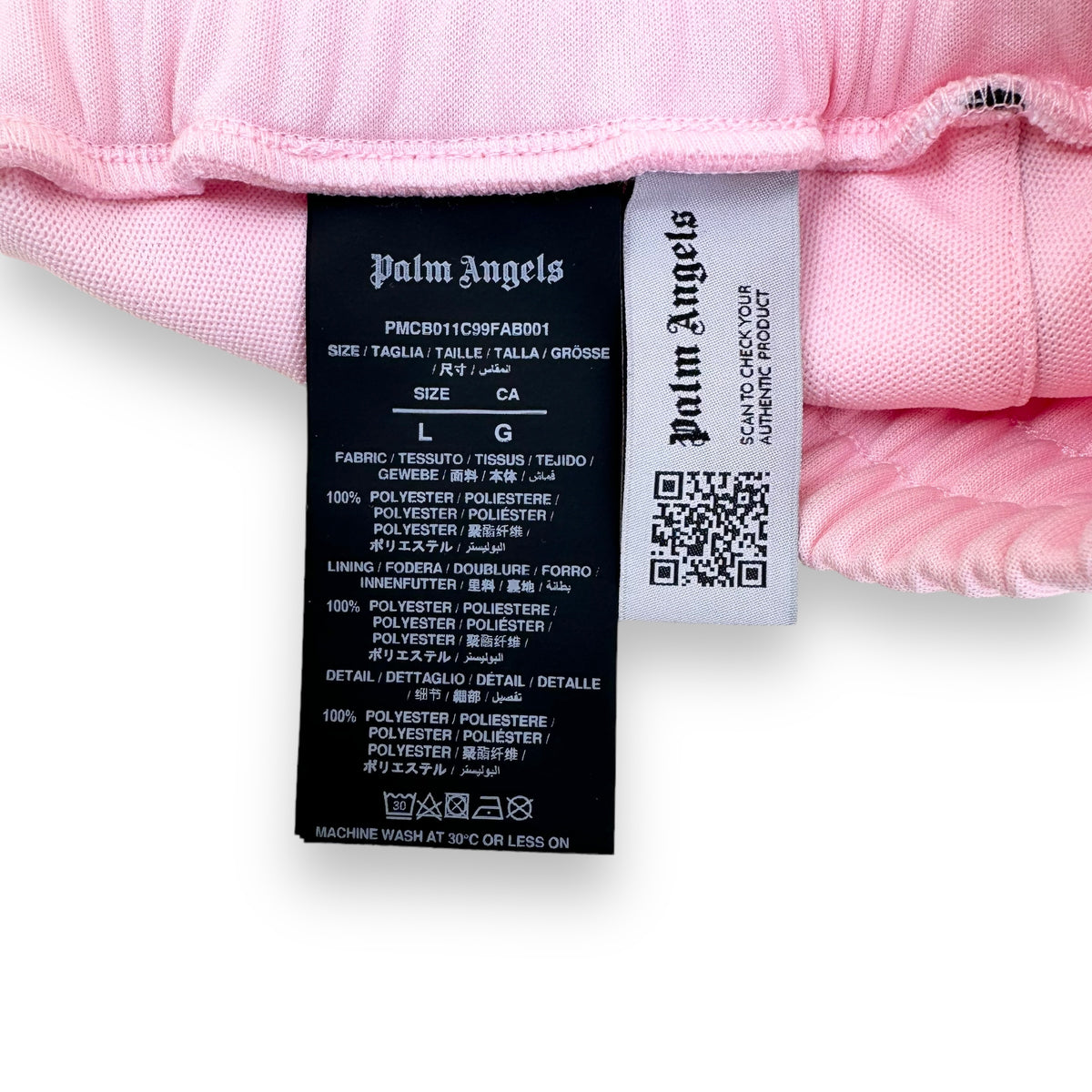 PALM ANGELS CLASSIC TRACK SHORTS PINK L