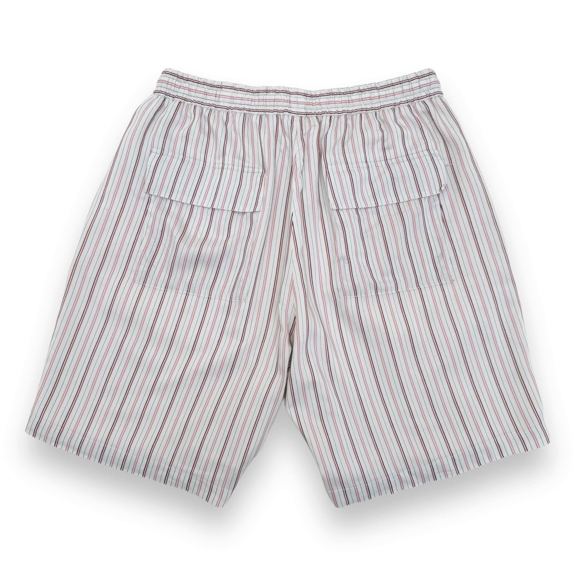 THE KOOPLES FLOWING STRIPED SHORTS BEIGE / PINK L