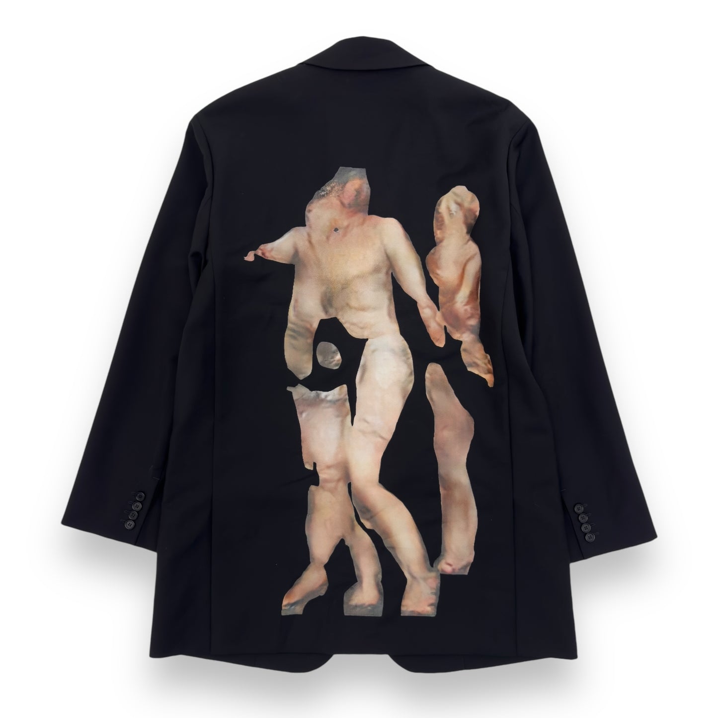 ACNE STUDIOS OVERSIZED PRINTED SUIT JACKET BLACK S