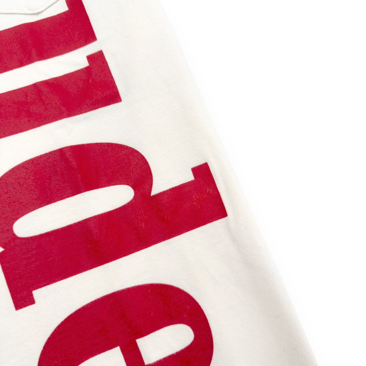RHUDE POCKET LOGO T-SHIRT CREAM / RED XL