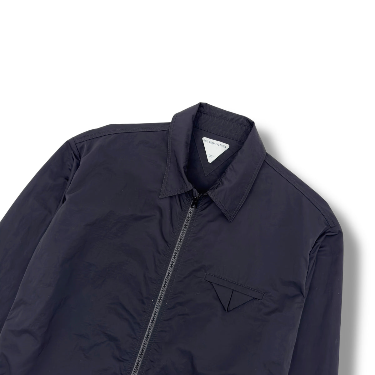 BOTTEGA VENETA NYLON ZIP-UP JACKET BLACK XL