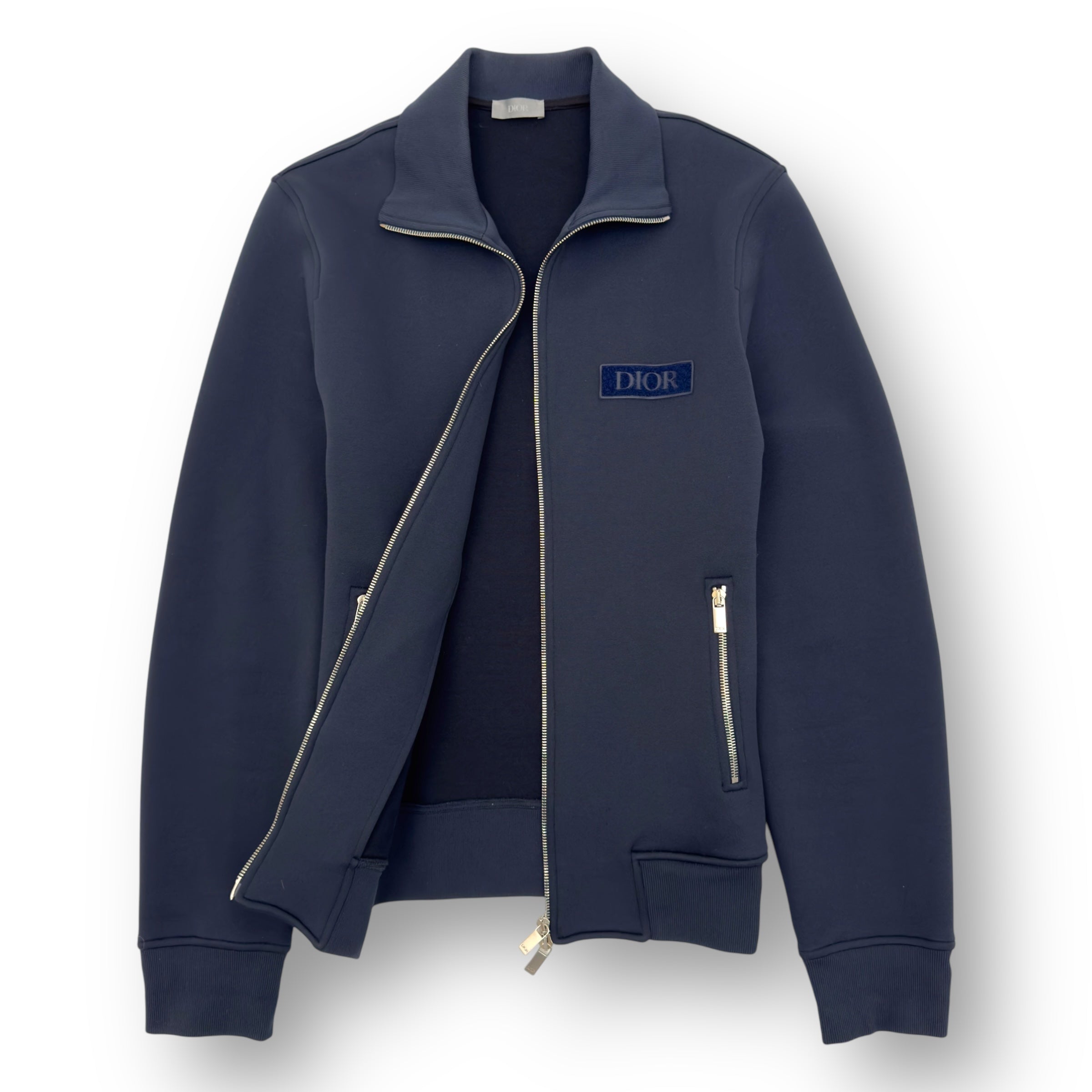 DIOR TECHNICAL FABRIC TRACK JACKET NAVY M