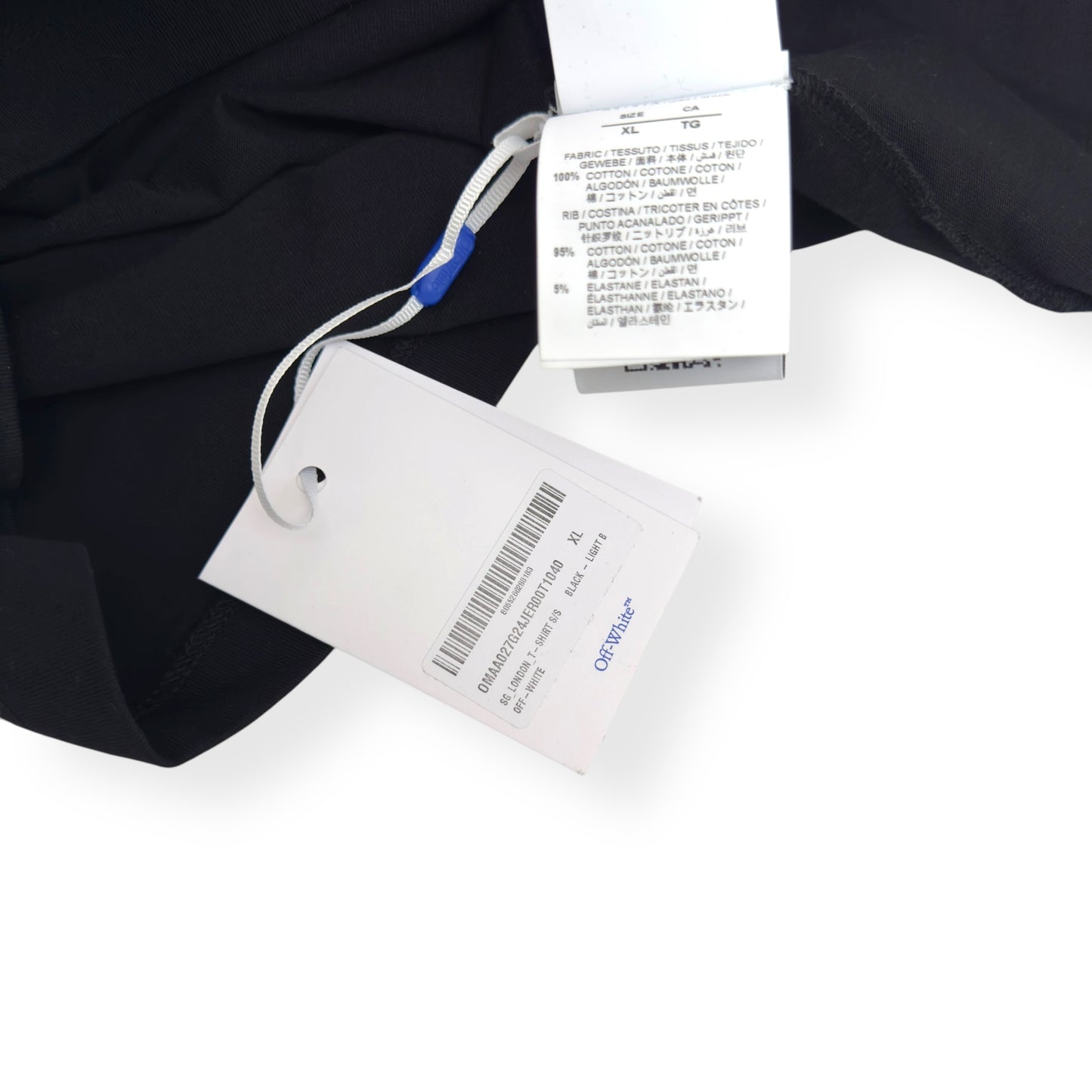 OFF-WHITE LONDON EXCLUSIVE T-SHIRT BLACK / BLUE XL