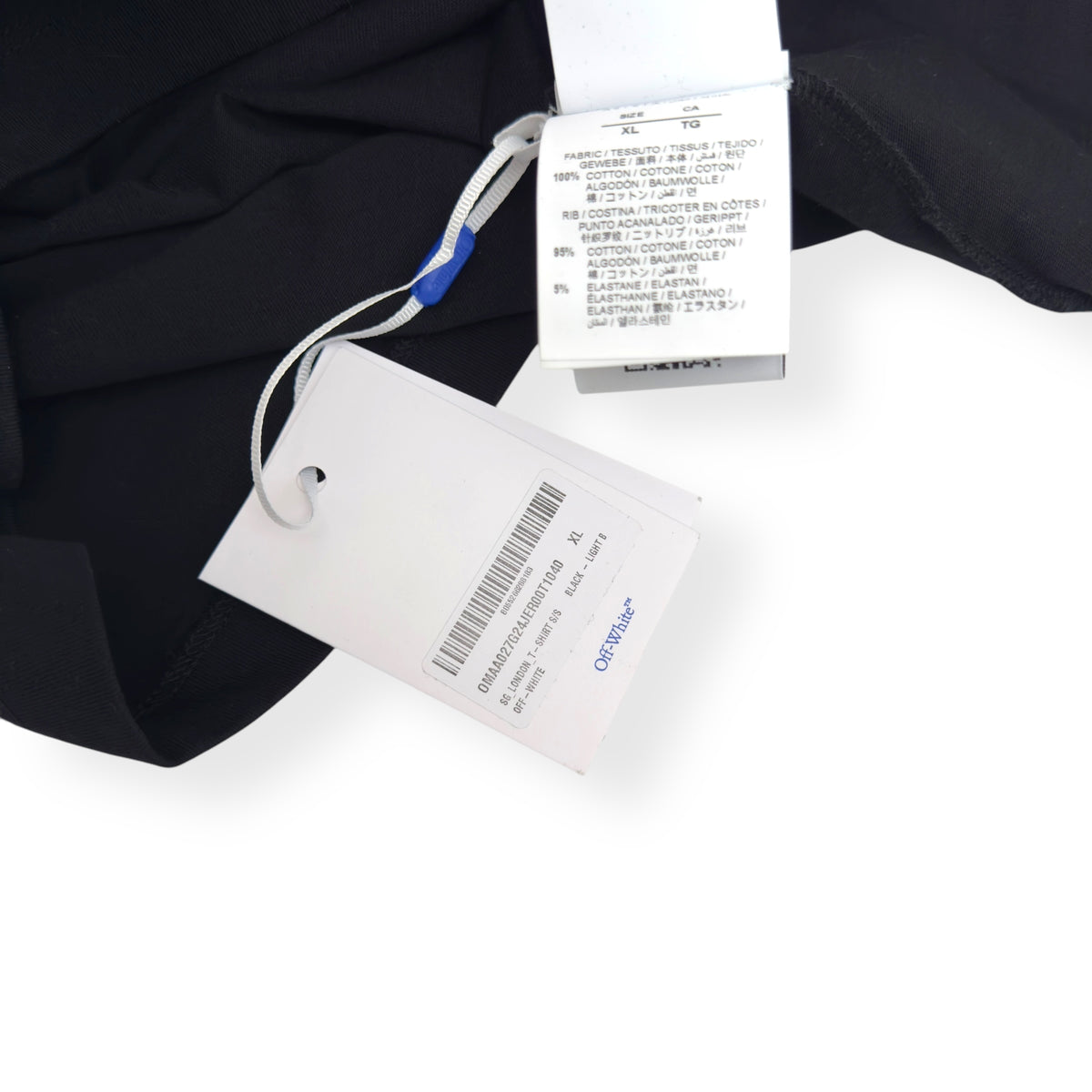 OFF-WHITE LONDON EXCLUSIVE T-SHIRT BLACK / BLUE XL