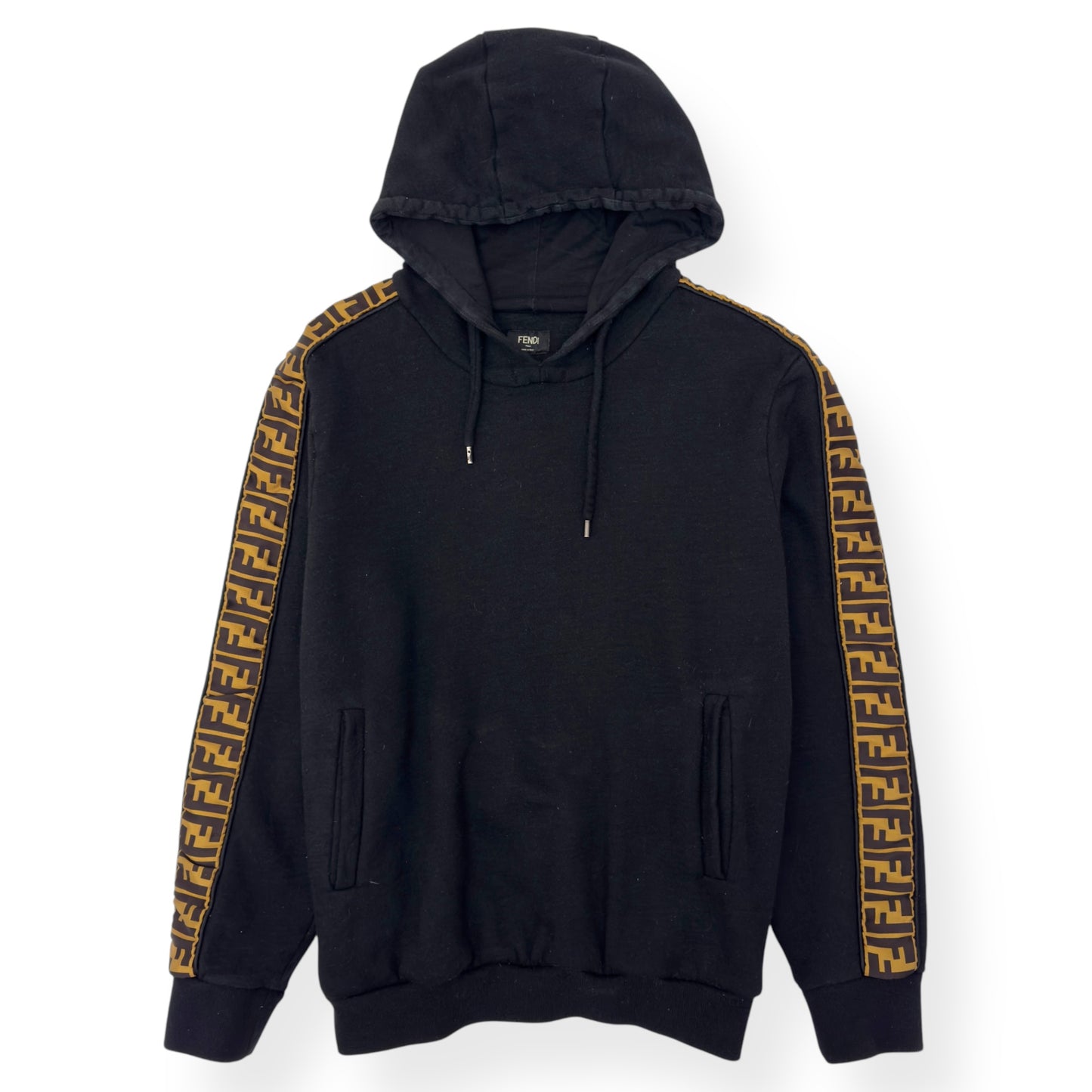 FENDI FF TAPE HOODIE BLACK L