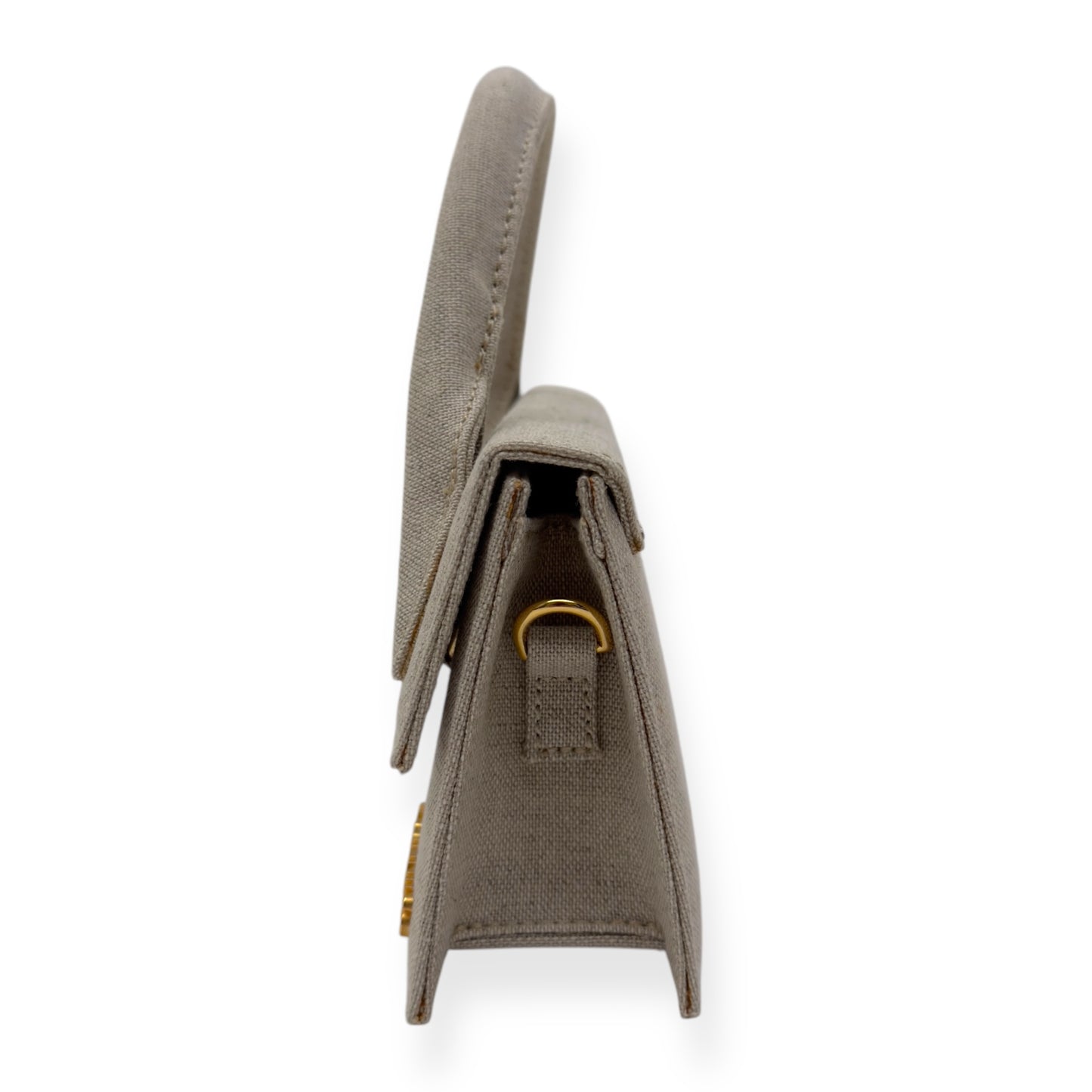 JACQUEMUS ‘LE CHIQUITO LONG’ LINEN SHOULDER BAG BEIGE