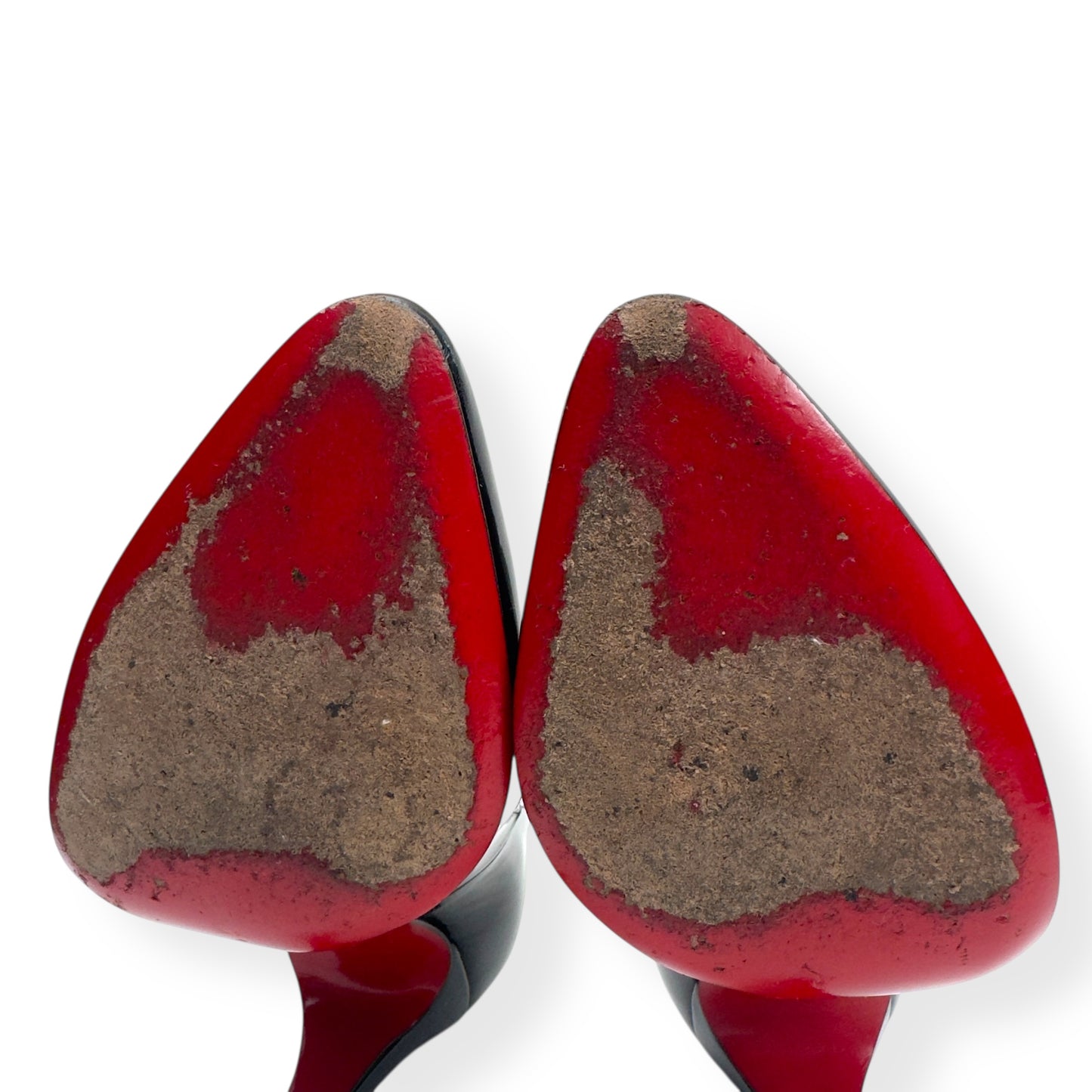 CHRISTIAN LOUBOUTIN LEATHER SIMPLE PUMPS BLACK / RED 36 / UK3