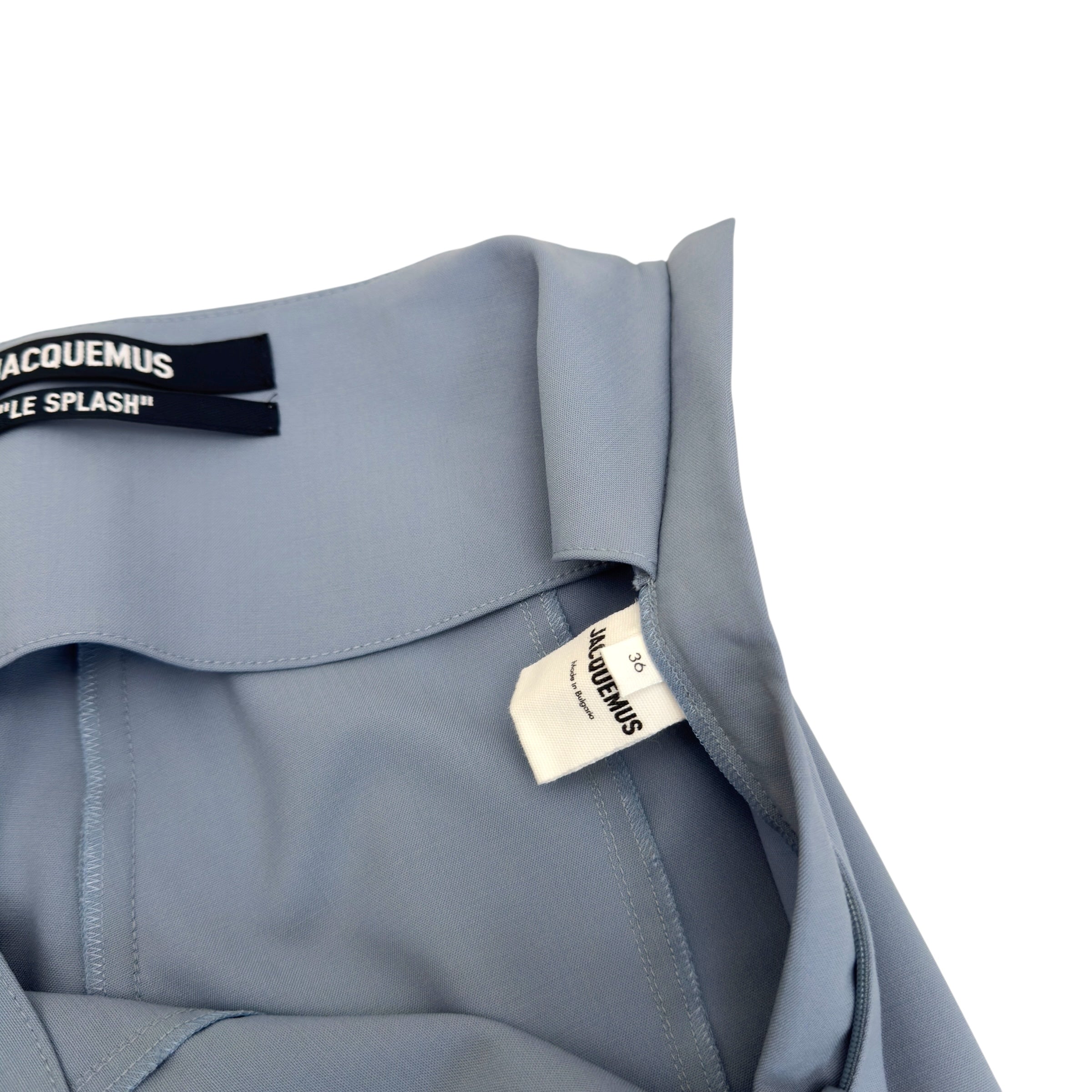 JACQUEMUS LE SPLASH MELO CUT-OUT STRETCH-WOOL SUIT BLUE 36 / XS