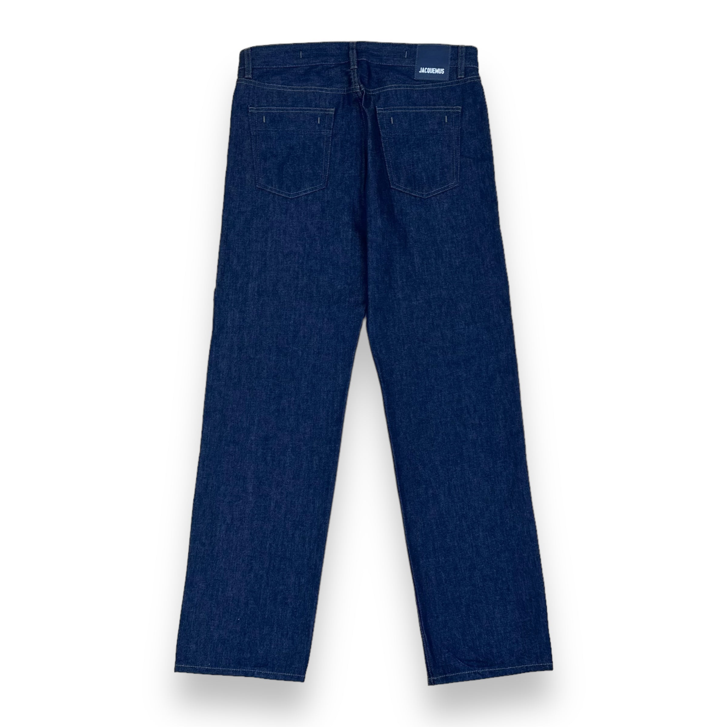 JACQUEMUS ‘LE PAPIER’ STRAIGHT LEG DENIM JEANS NAVY 34”