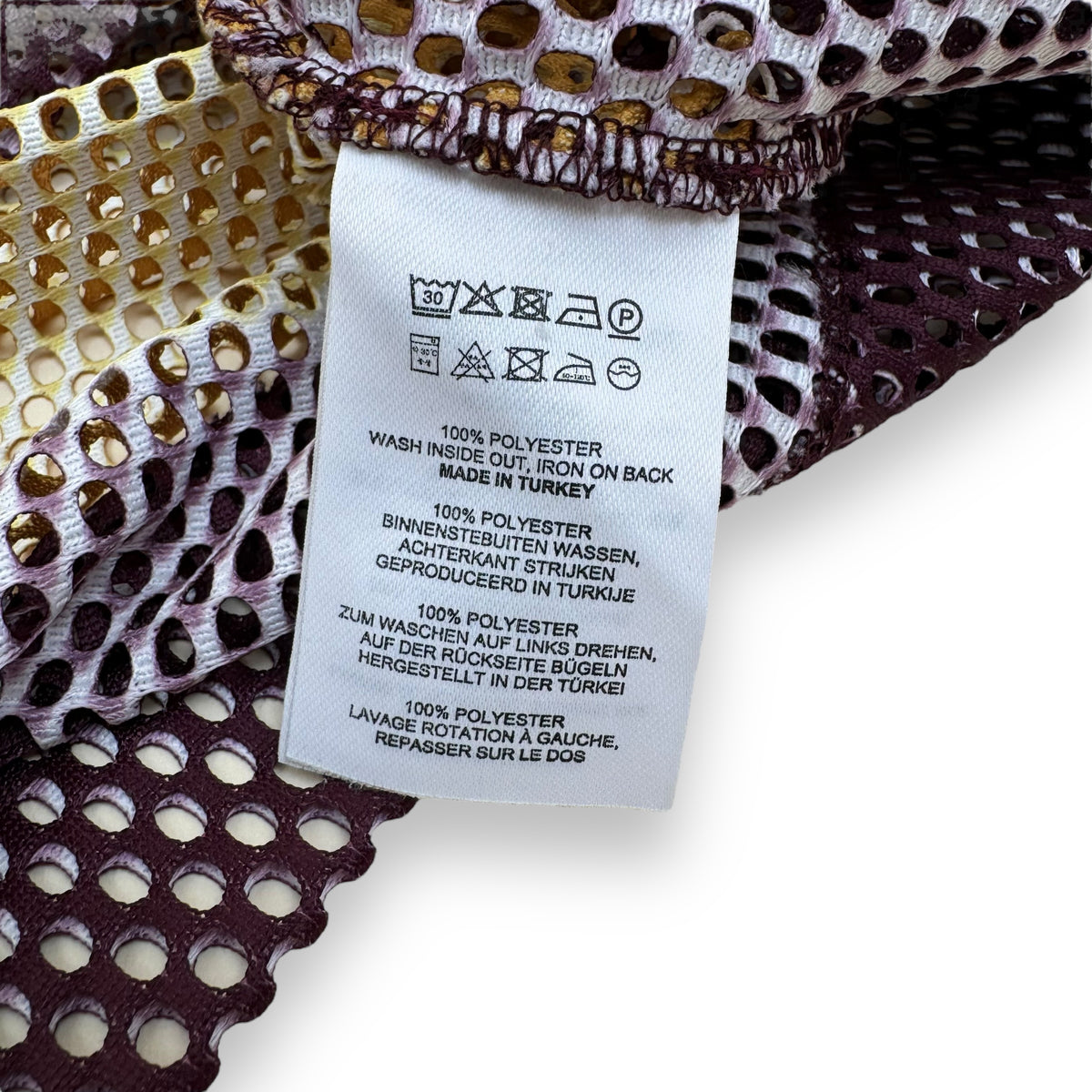 DRIES VAN NOTEN 23 OVERSIZED MESH SHIRT PURPLE L