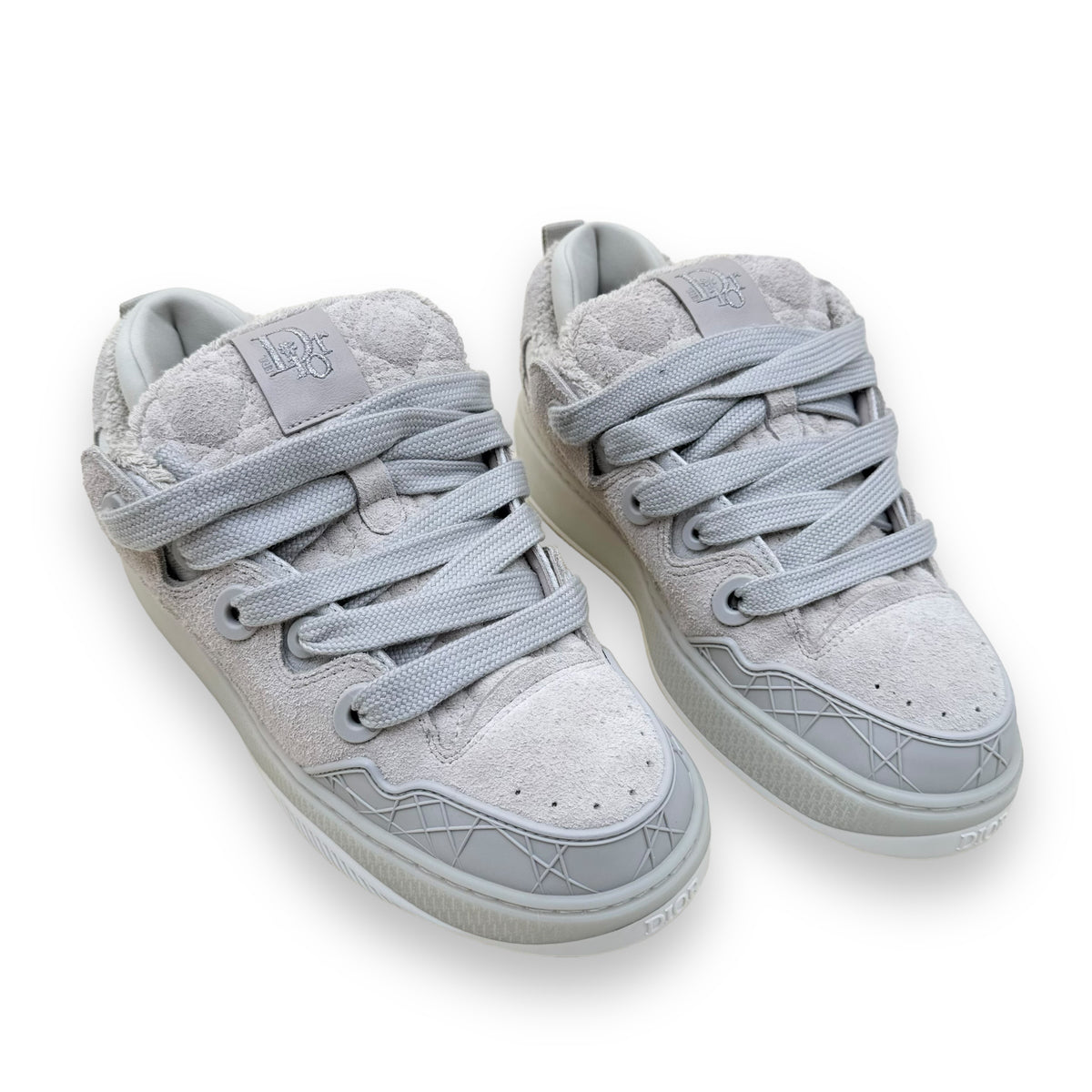 DIOR B9S SKATER ERL DIOR OBLIQUE JACQUARD SUEDE SNEAKER GREY UK6