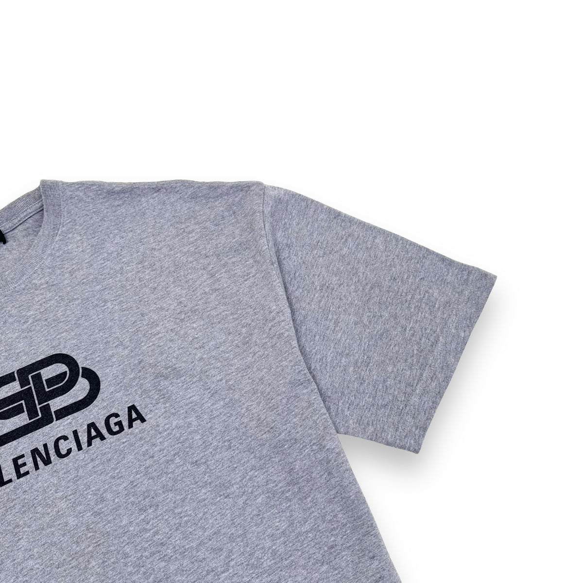 BALENCIAGA INTERLOCK LOGO T-SHIRT GREY M