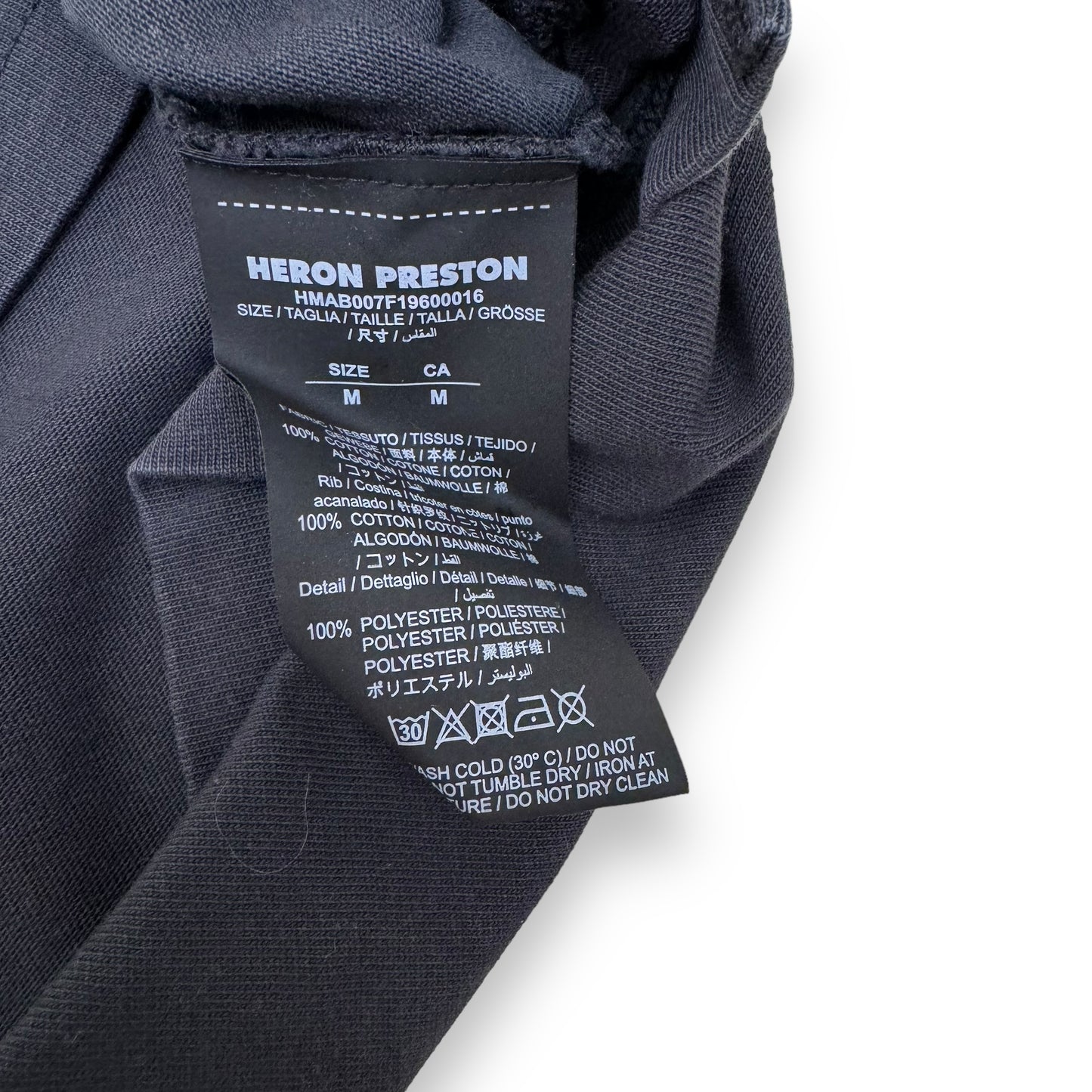 HERON PRESTON LONG SLEEVE T-SHIRT BLACK M