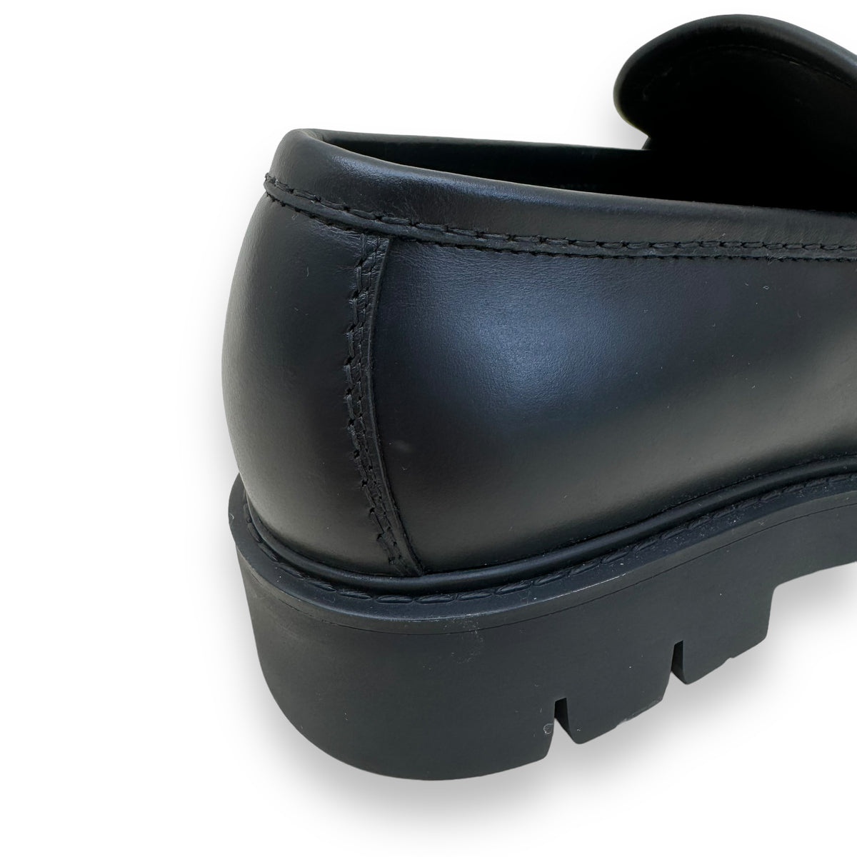 BOTTEGA VENETA HADDOCK LEATHER LOAFER BLACK UK10