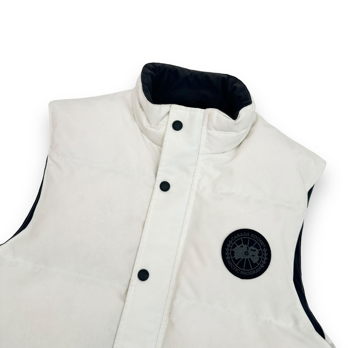 CANADA GOOSE CARSON VEST PUFFER JACKET WHITE / BLACK M