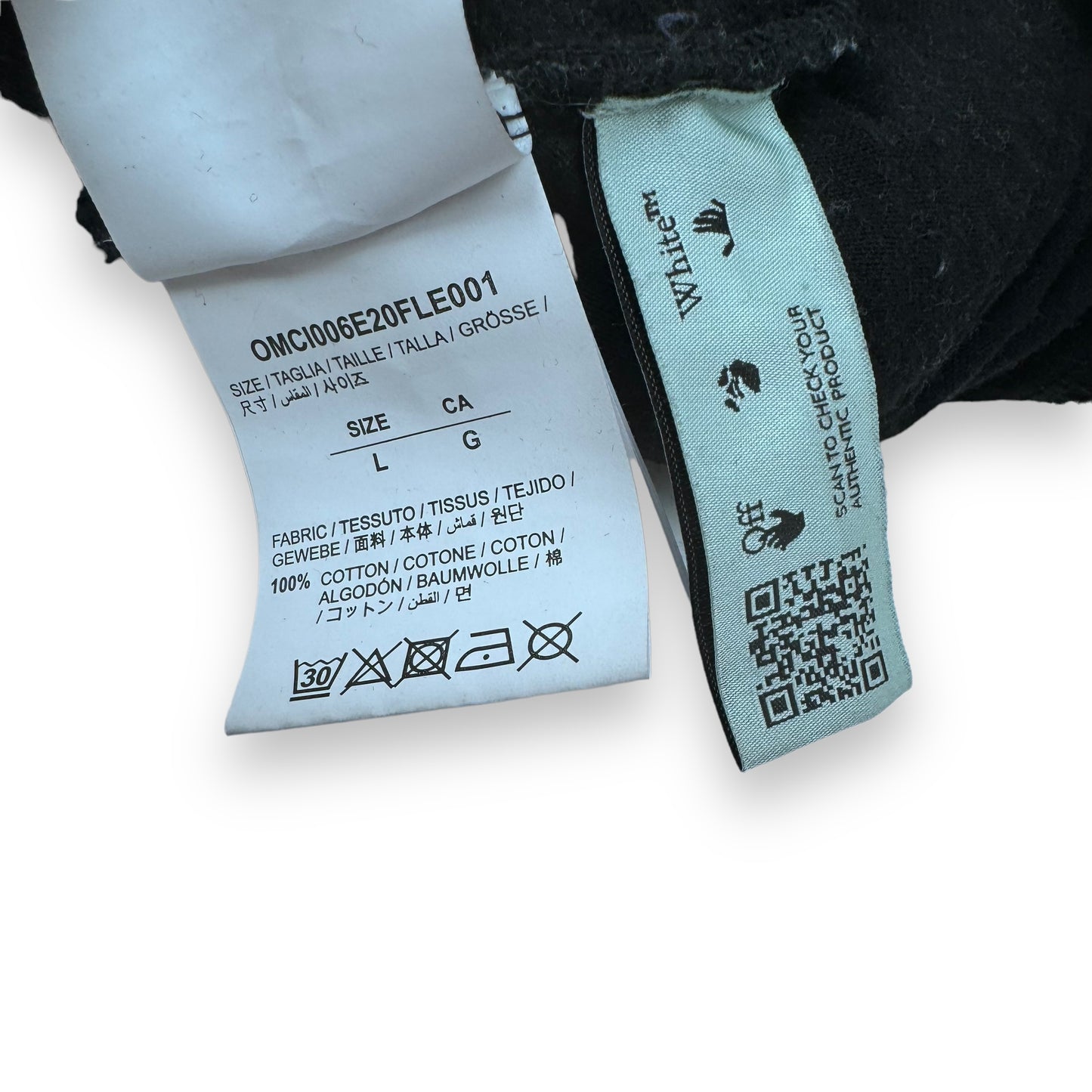 OFF-WHITE SRRAY SWEAT SHORTS BLACK / WHITE L