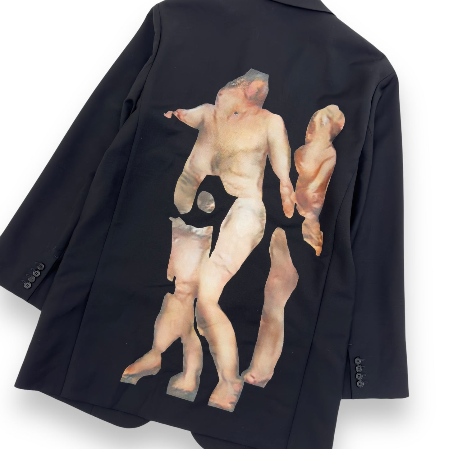 ACNE STUDIOS OVERSIZED PRINTED SUIT JACKET BLACK S