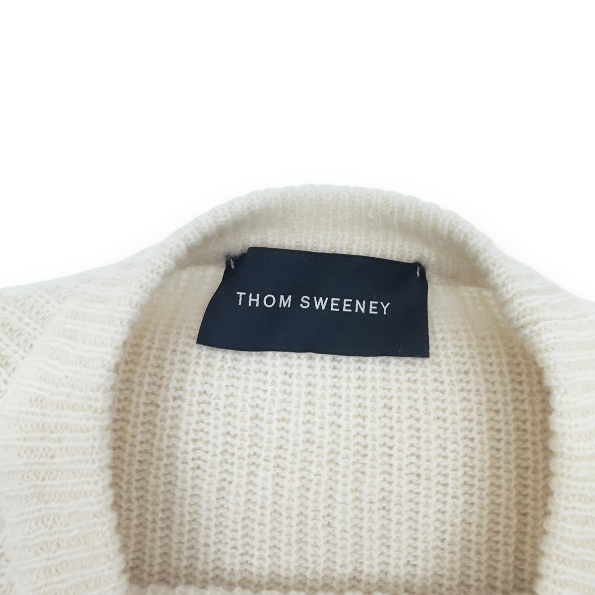 THOM SWEENEY CASHMERE KNITTED SWEATER CREAM L