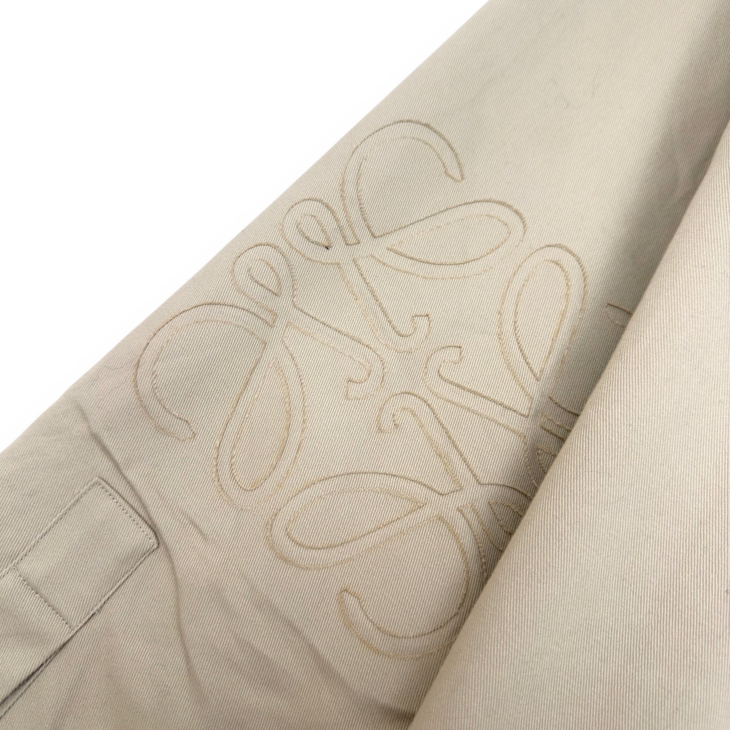 LOEWE ANAGRAM CURVED HEM OVERSHIRT NATURAL 42 / XXL