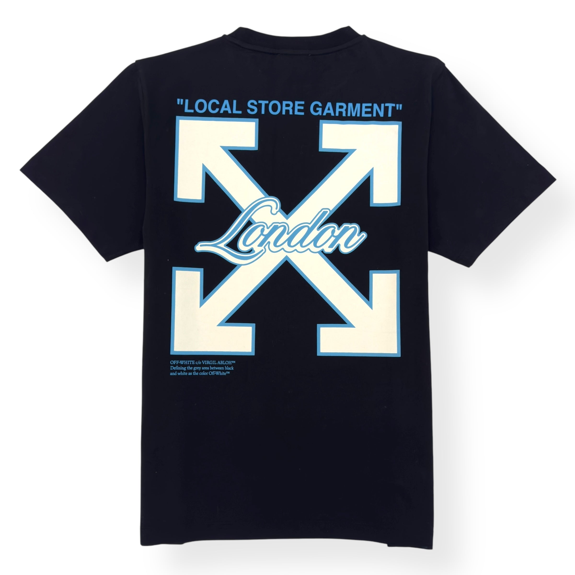 OFF-WHITE LONDON EXCLUSIVE T-SHIRT BLACK / BLUE XL