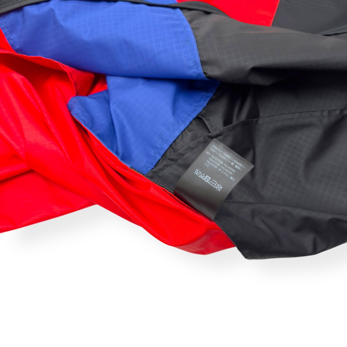 BALENCIAGA RIPSTOP OVERSIZED WINDBREAKER JACKET RED / BLUE / BLACK FR48 / M