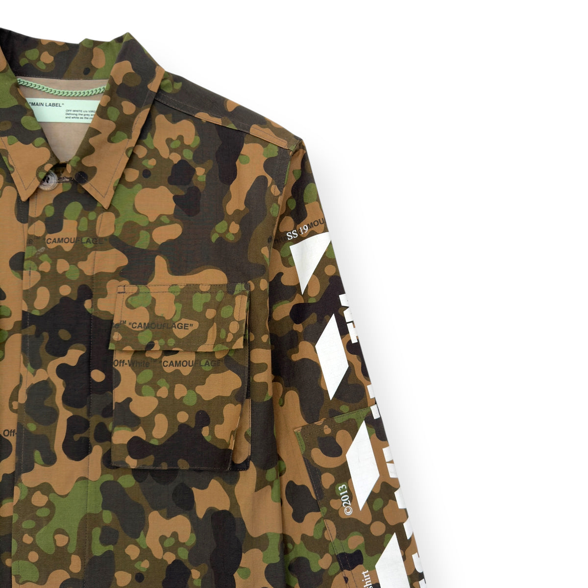 OFF-WHITE OVERSIZED CAMO FIELD JACKET GREEN XS