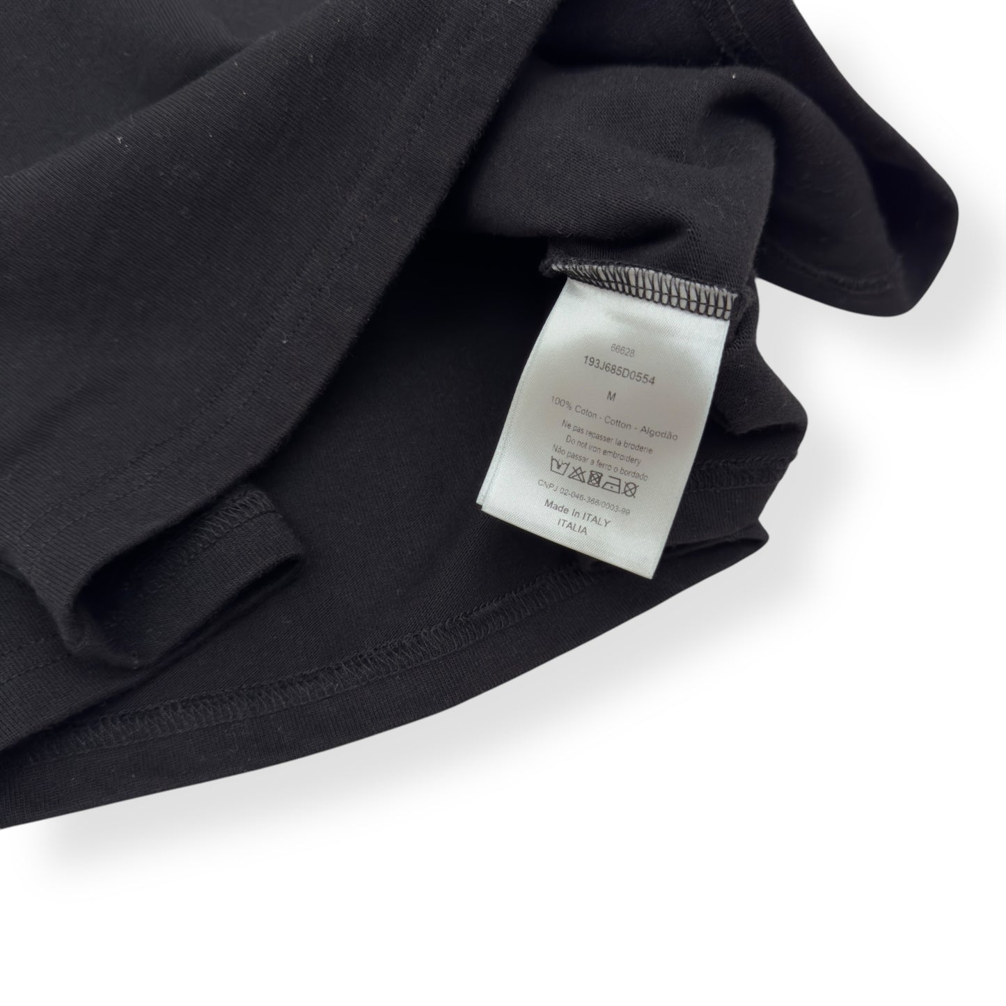DIOR X KENNY FW21 CROSSOVER ALPHABET KNITTED T-SHIRT BLACK M