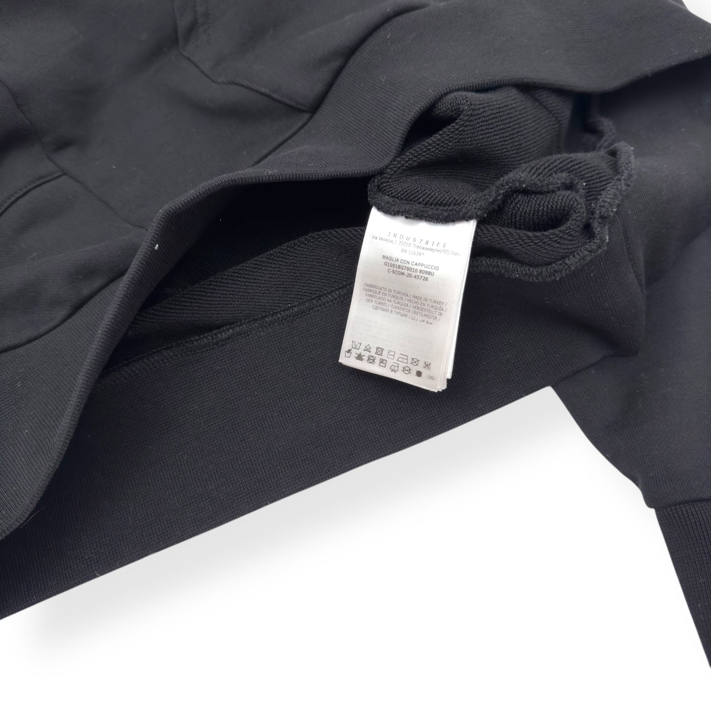 MONCLER LOGO-PRINT HOODIE BLACK M