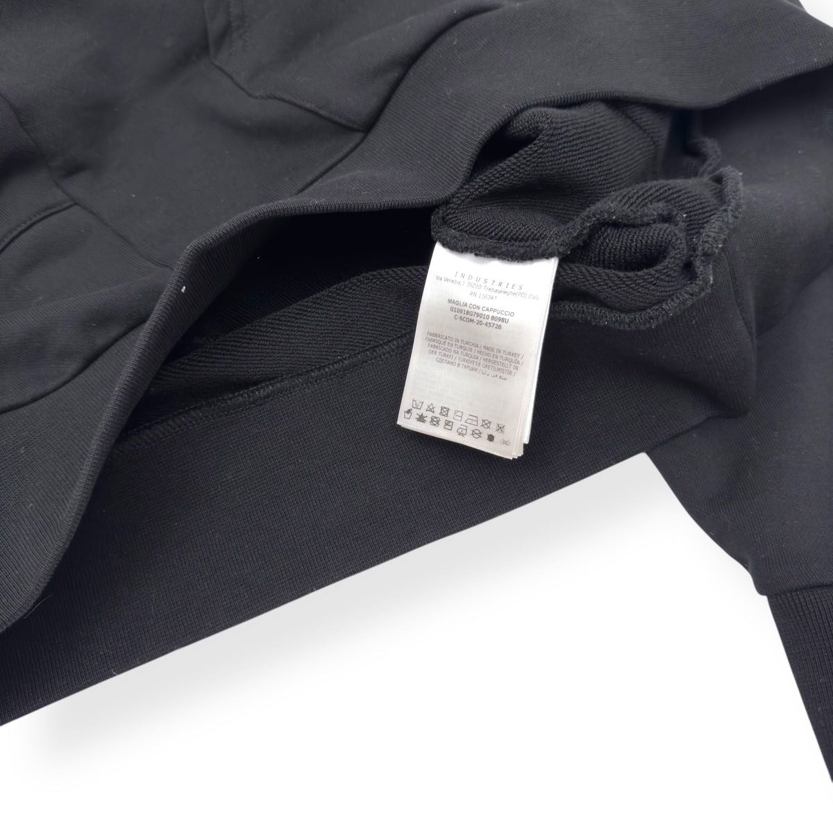 MONCLER LOGO-PRINT HOODIE BLACK M