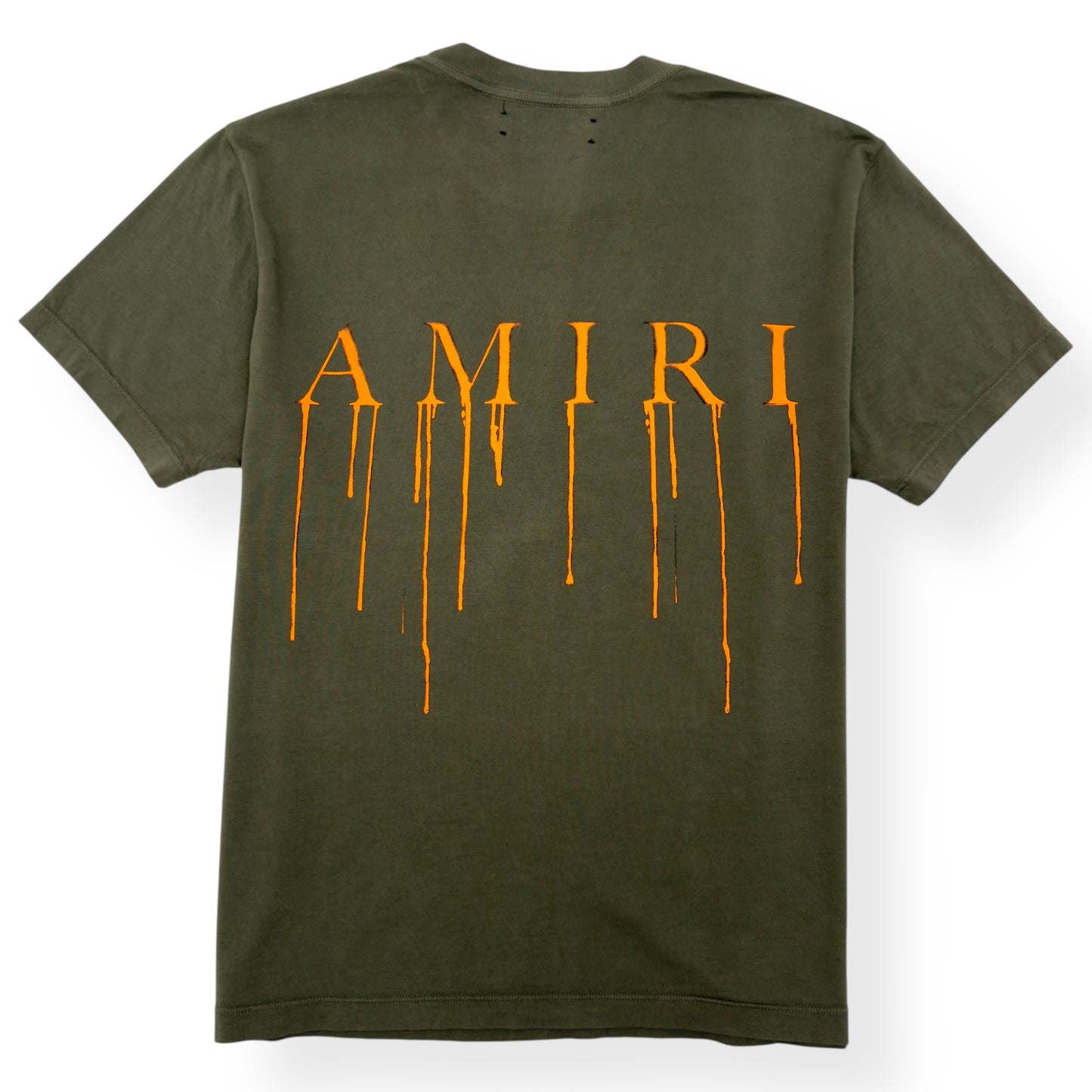 AMIRI SPRAY PAINT MA T-SHIRT GREEN / ORANGE S