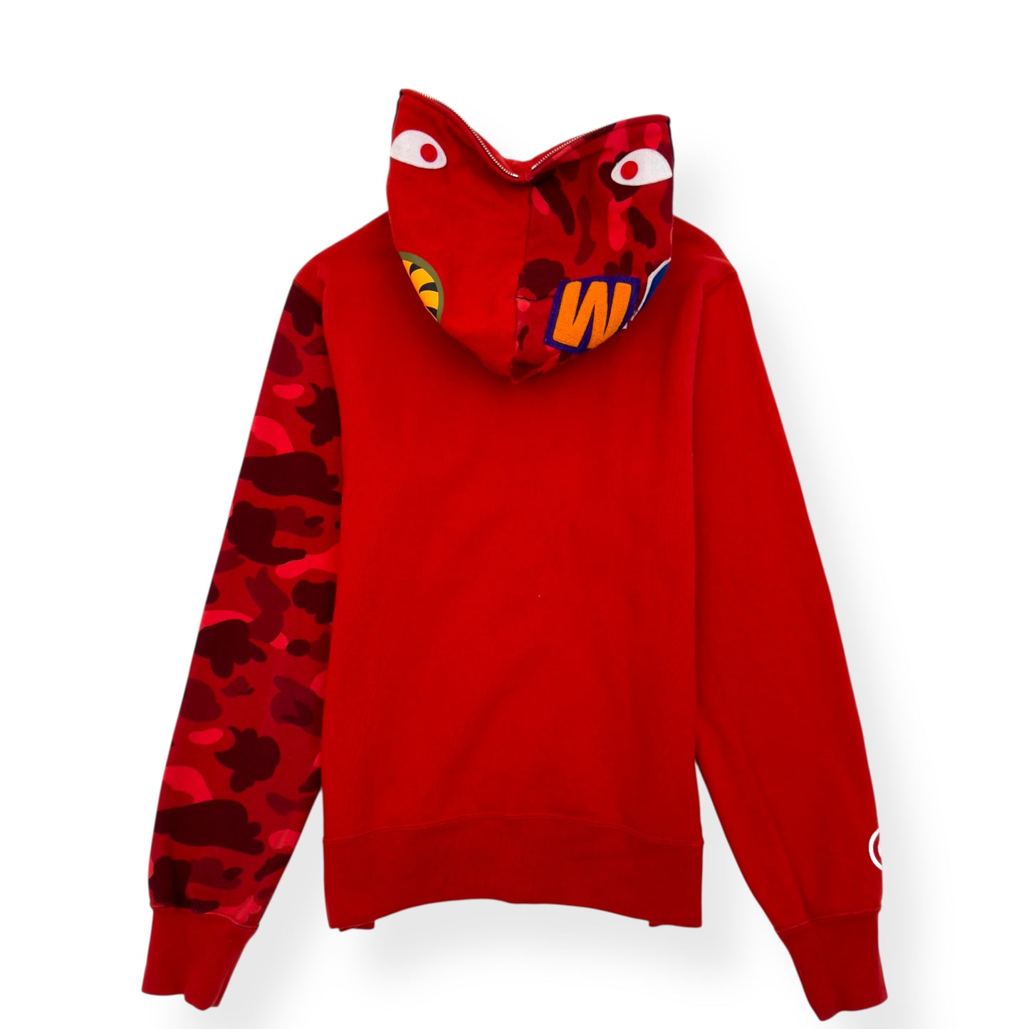 A BATHING APE SHARK FULL ZIP HOODIE RED L