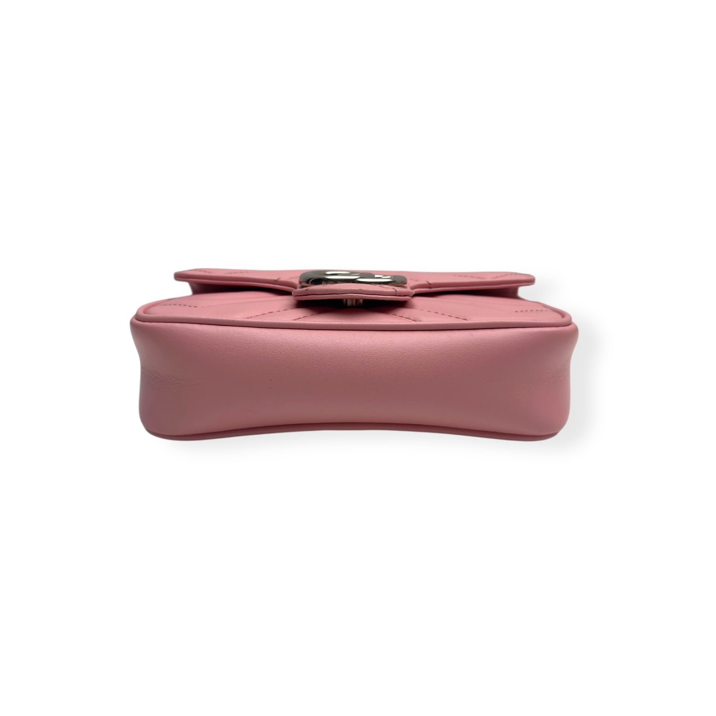 GUCCI MARMONT LEATHER SHOULDER BAG PINK MINI