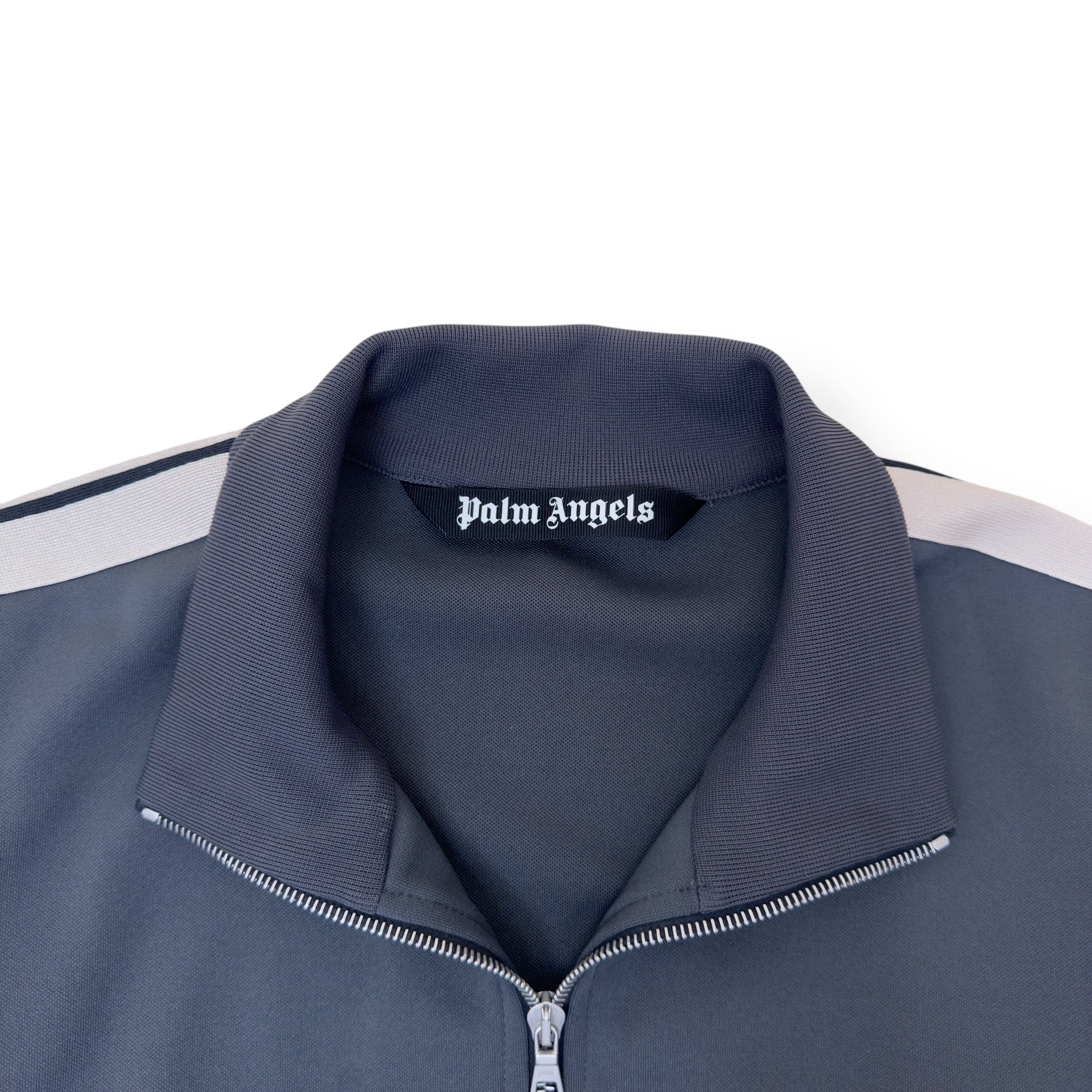 PALM ANGELS TRACK JACKET GREY / WHITE XL