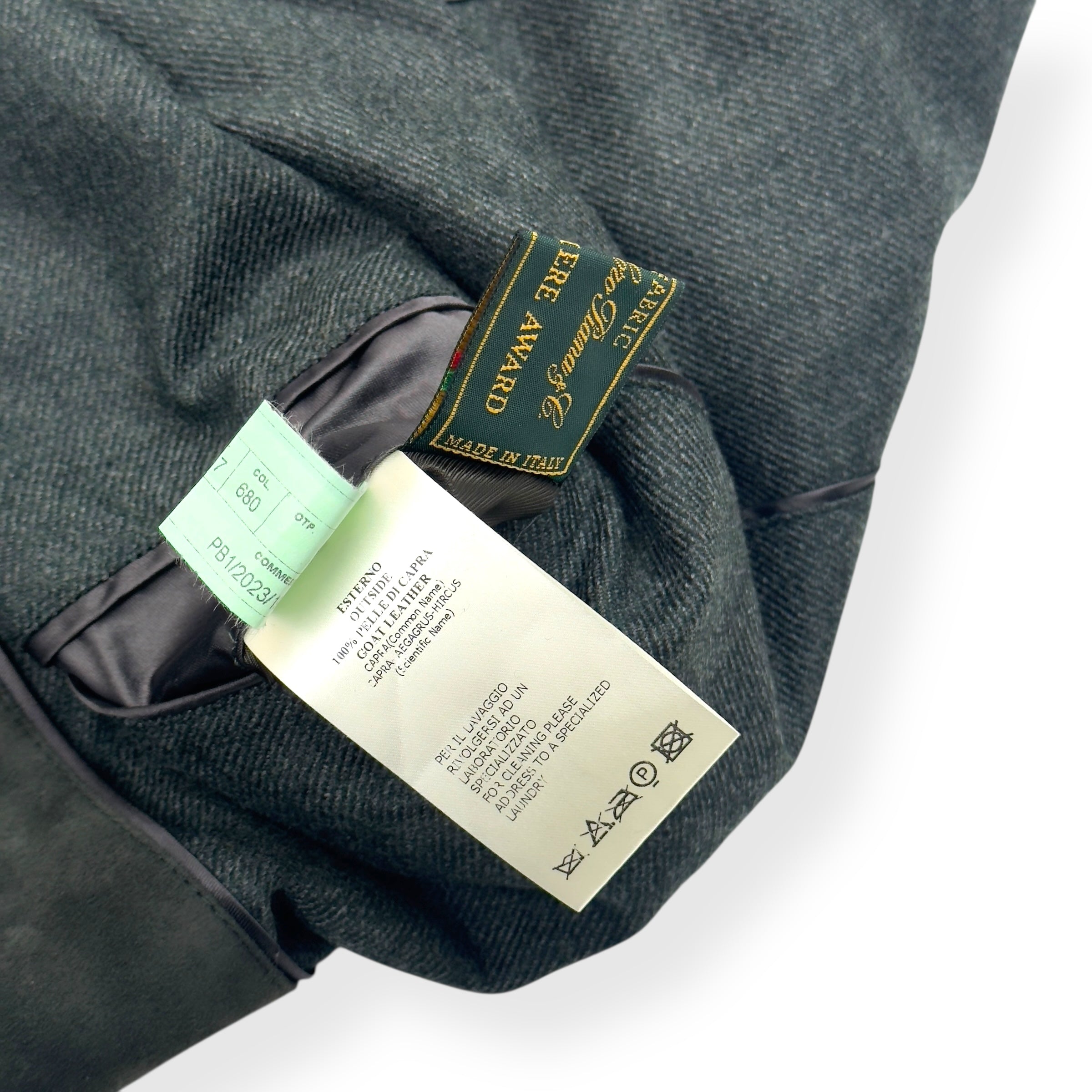 THOM SWEENEY SUEDE FIELD JACKET DARK GREEN 52 / L