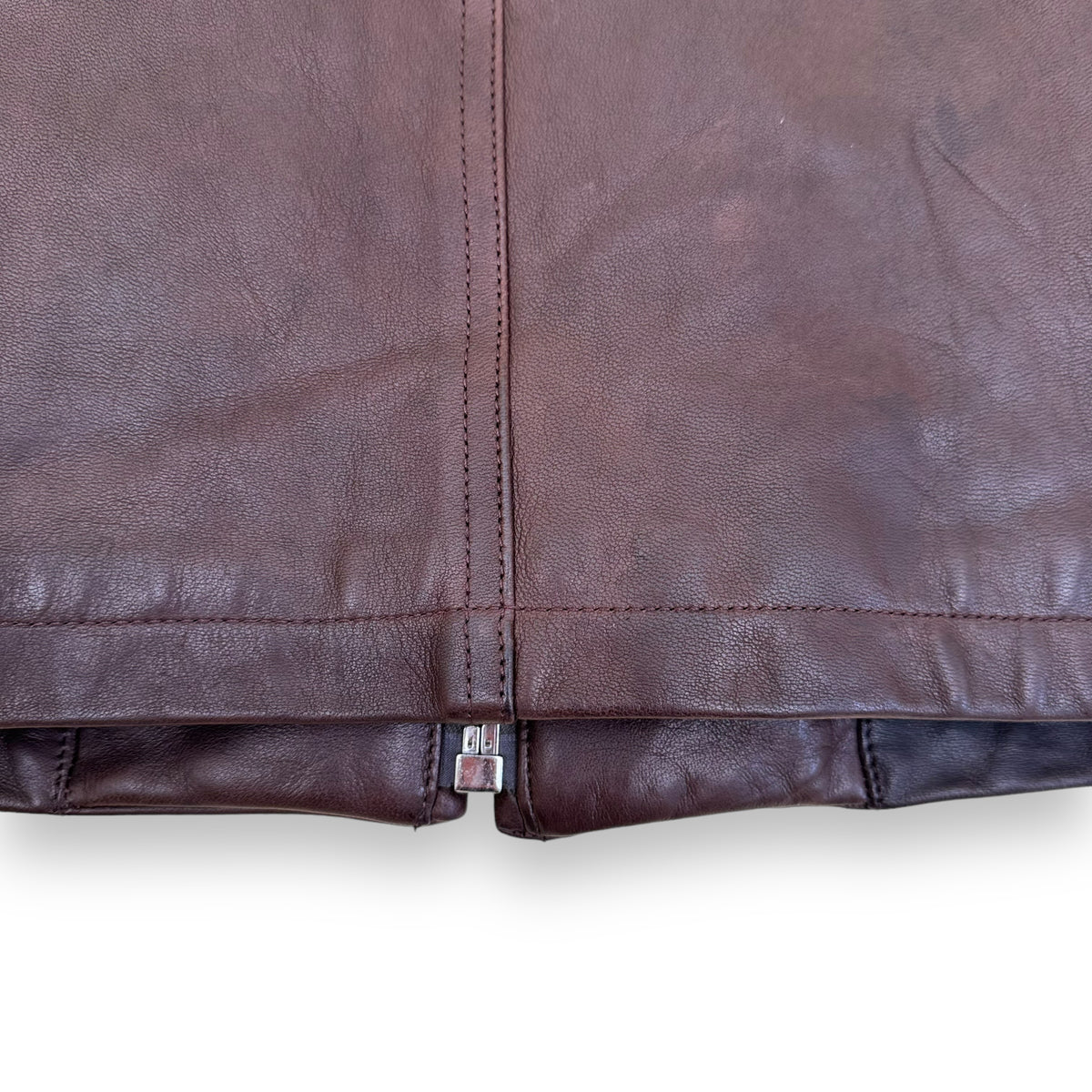 RICK OWENS FW23 BRAD LEATHER JACKET BROWN XXL