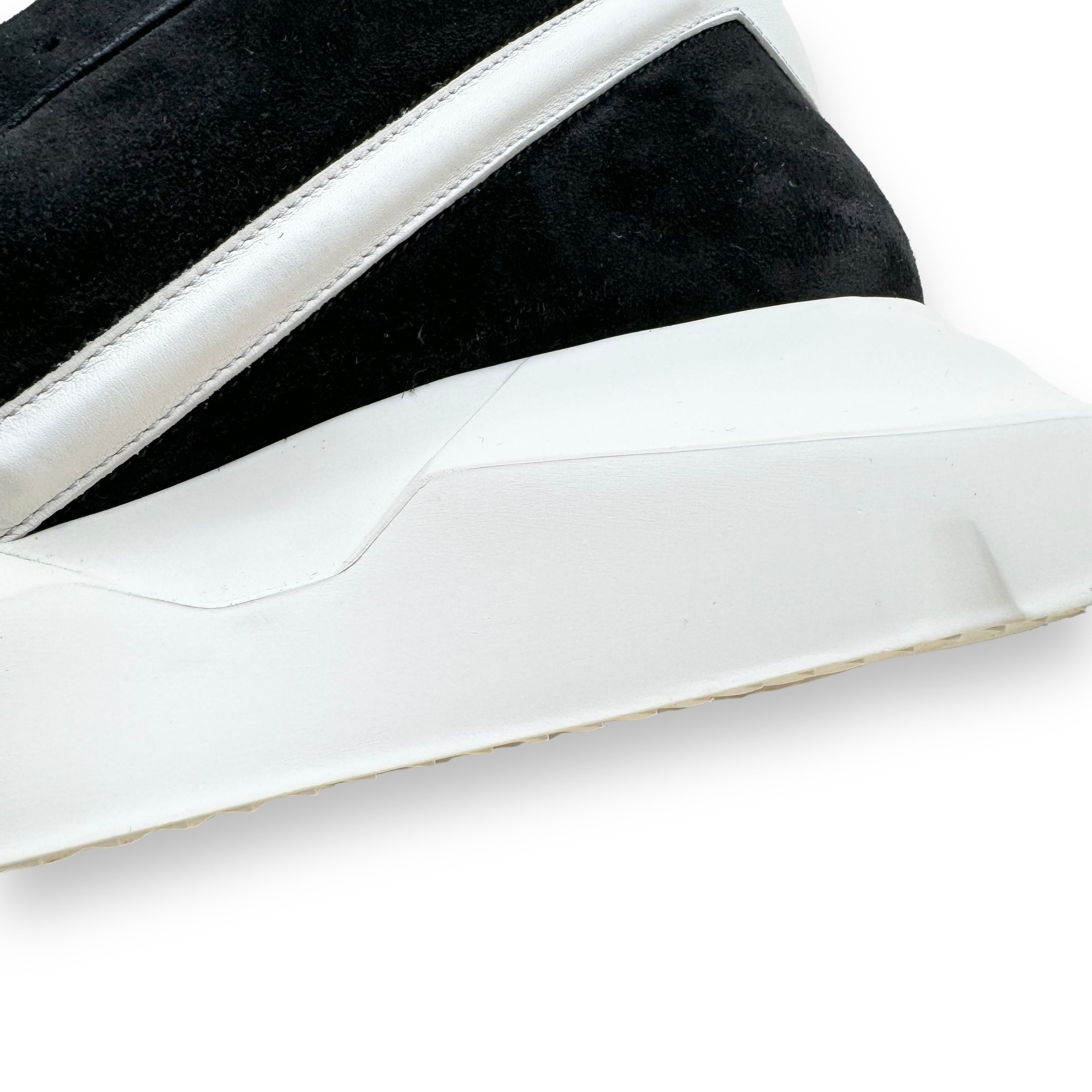 RICK OWENS GETH SUEDE RUNNER SNEAKER BLACK UK11