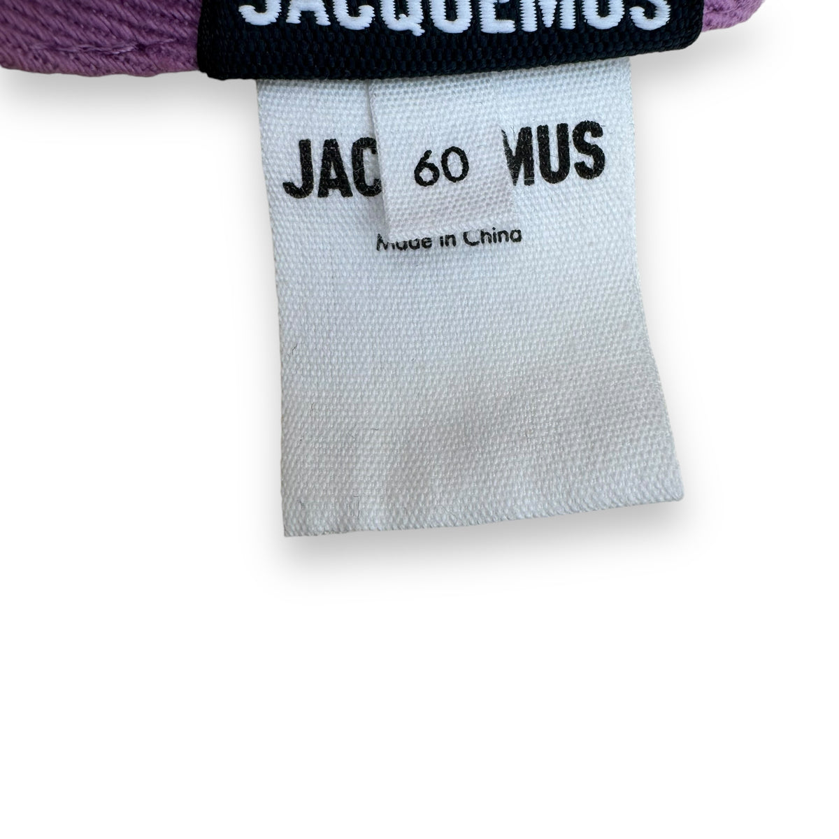JACQUEMUS SCRIPT EMBROIDERED LOGO CAP PURPLE