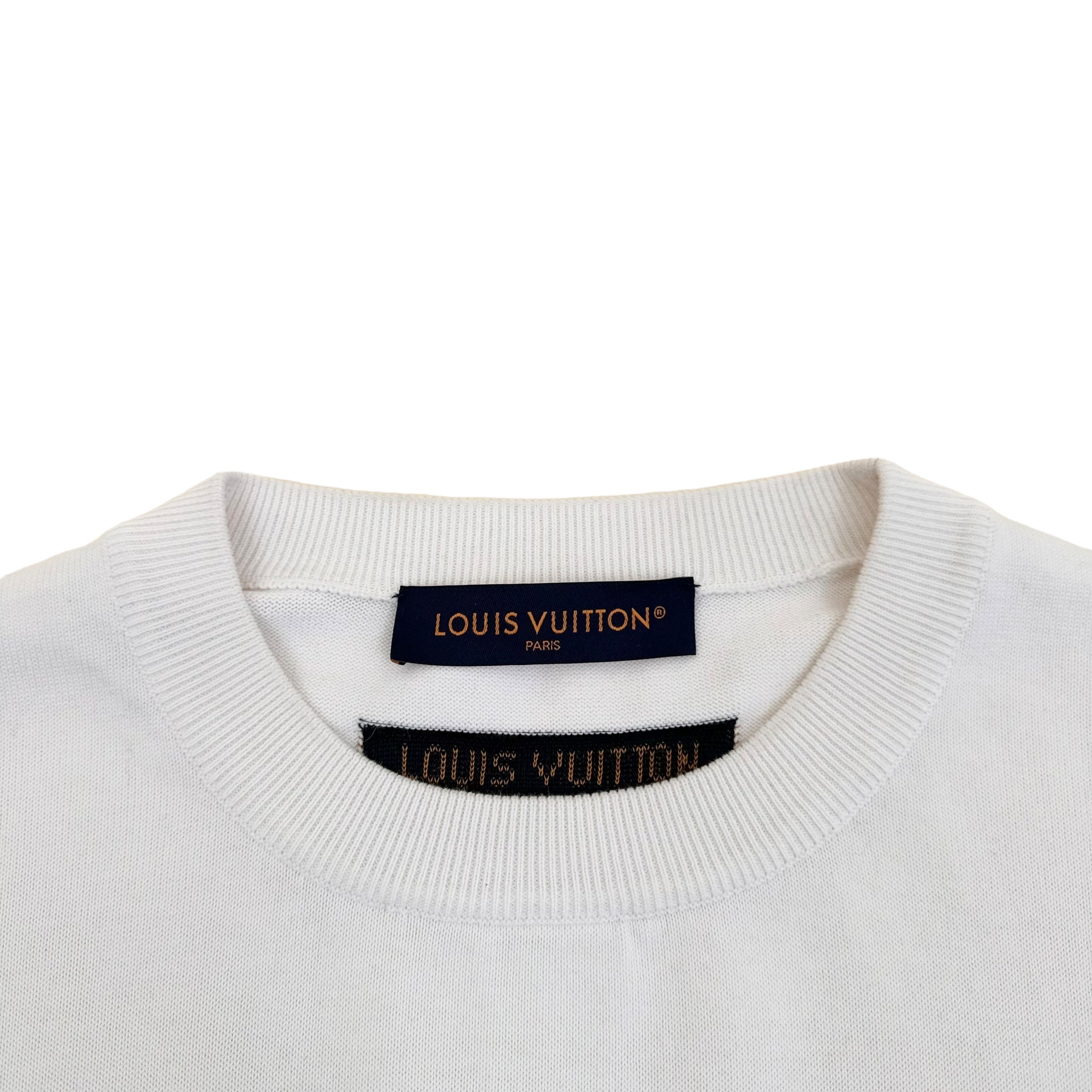 LOUIS VUITTON 2023 GRAPHIC CREW NECK T-SHIRT WHITE L