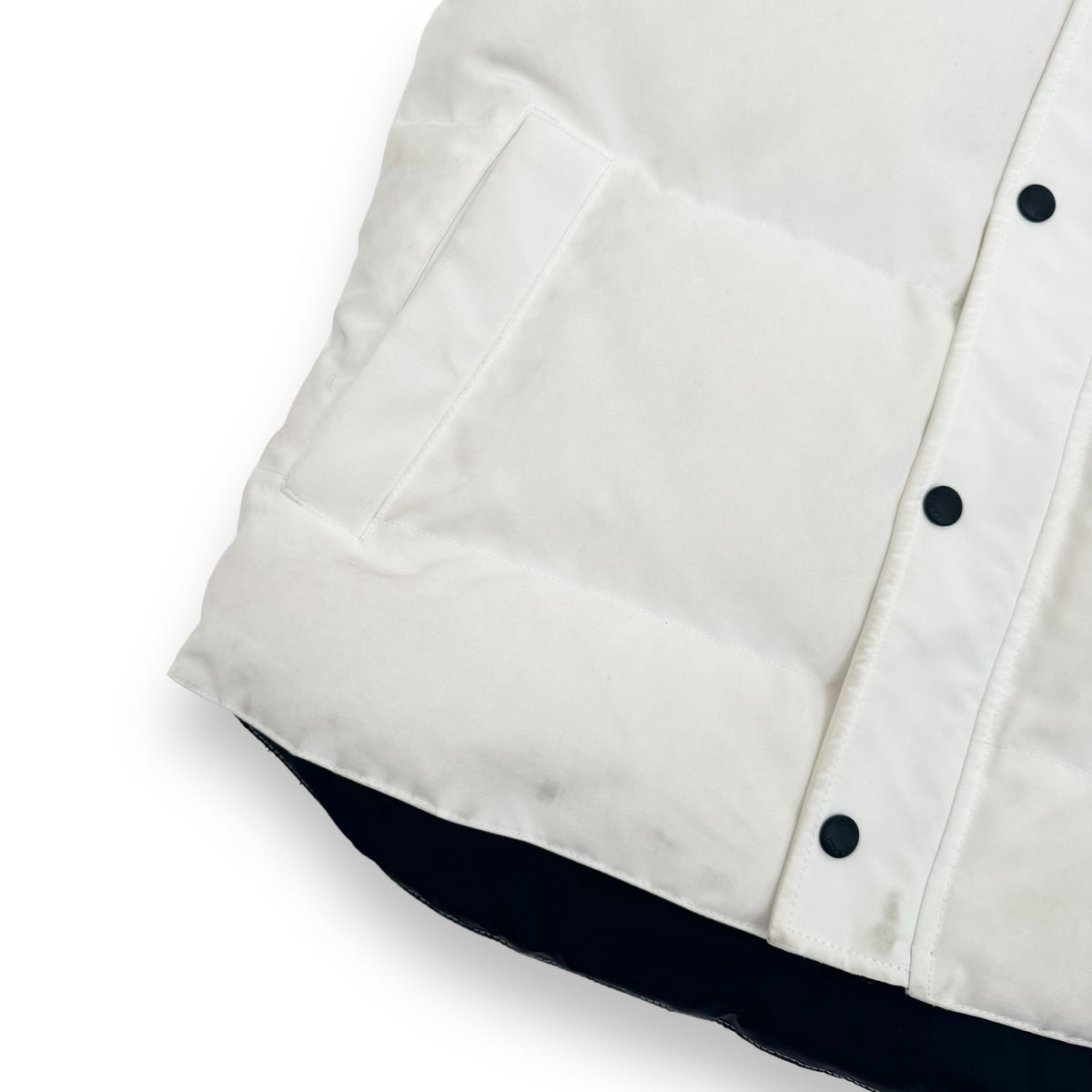 CANADA GOOSE CARSON VEST PUFFER JACKET WHITE / BLACK M